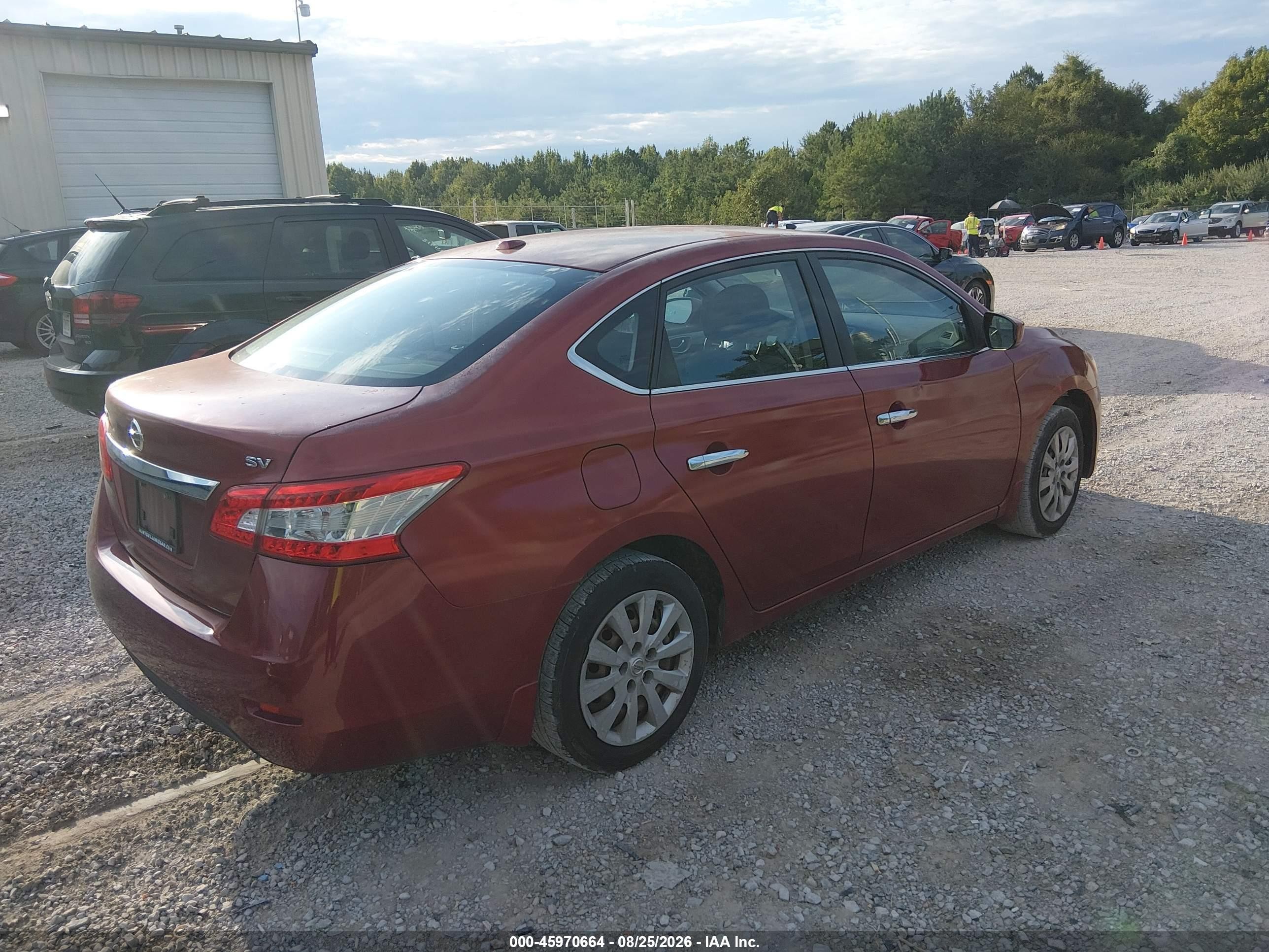 2015 Nissan Sentra Sv Red vin: 3N1AB7APXFY213199