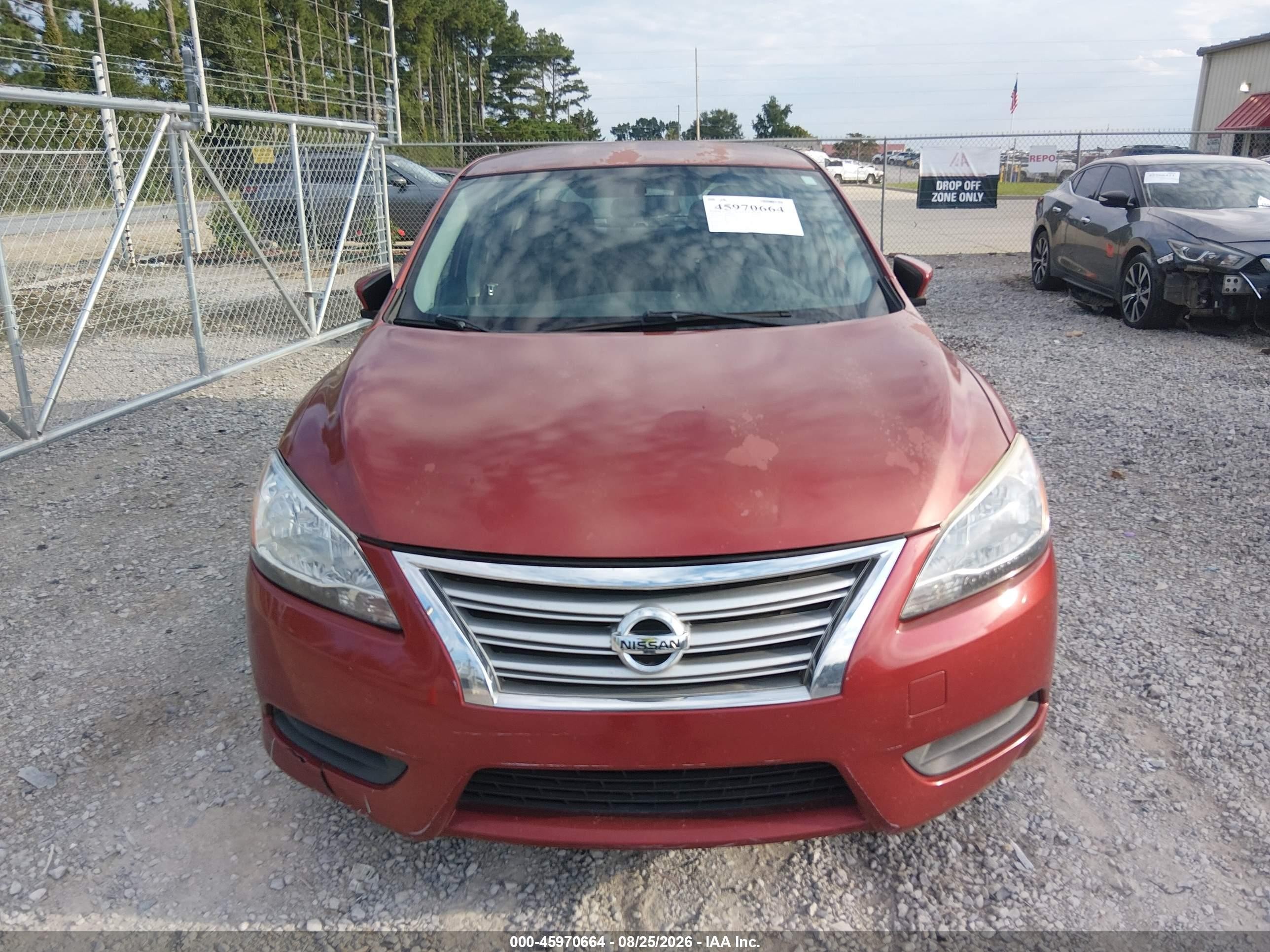 2015 Nissan Sentra Sv Red vin: 3N1AB7APXFY213199