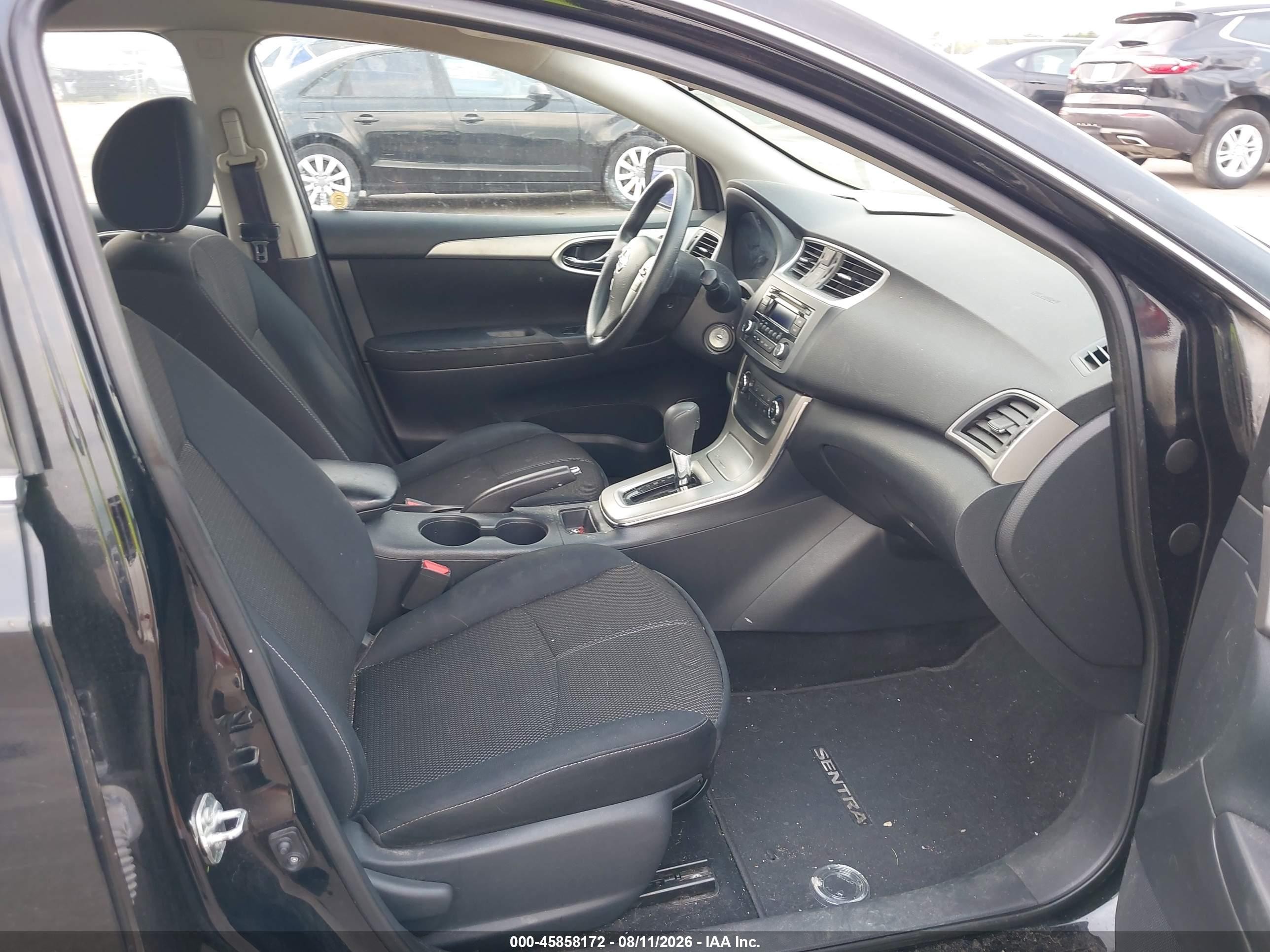 2015 Nissan Sentra S Black vin: 3N1AB7APXFY226955