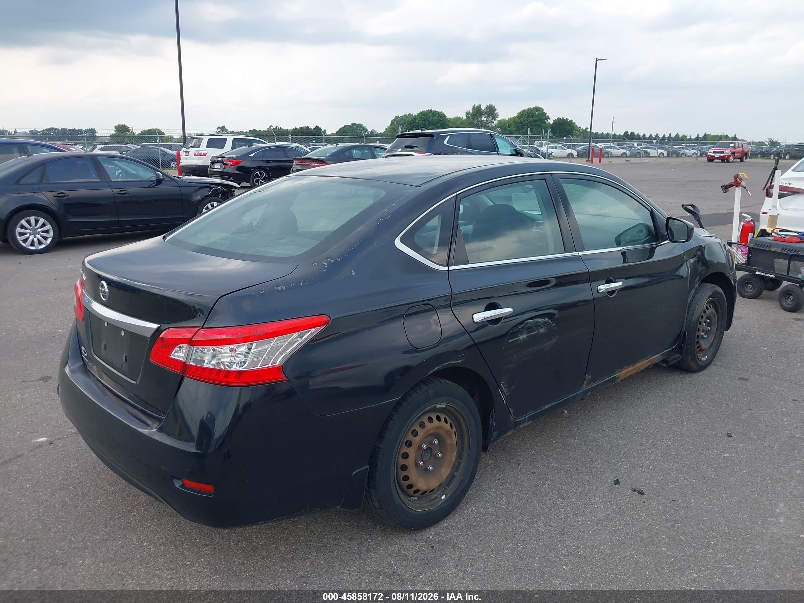 2015 Nissan Sentra S Black vin: 3N1AB7APXFY226955