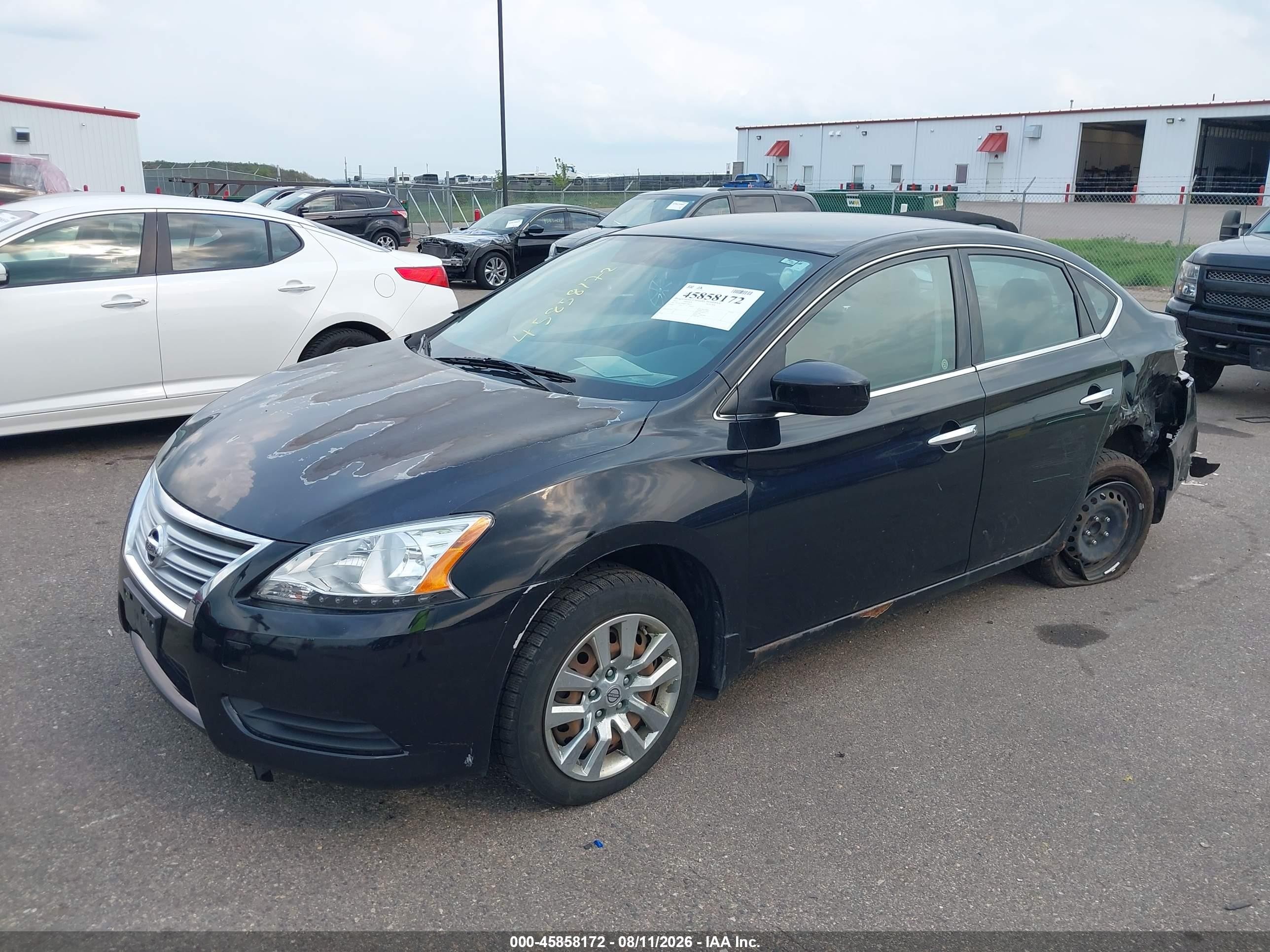2015 Nissan Sentra S Black vin: 3N1AB7APXFY226955