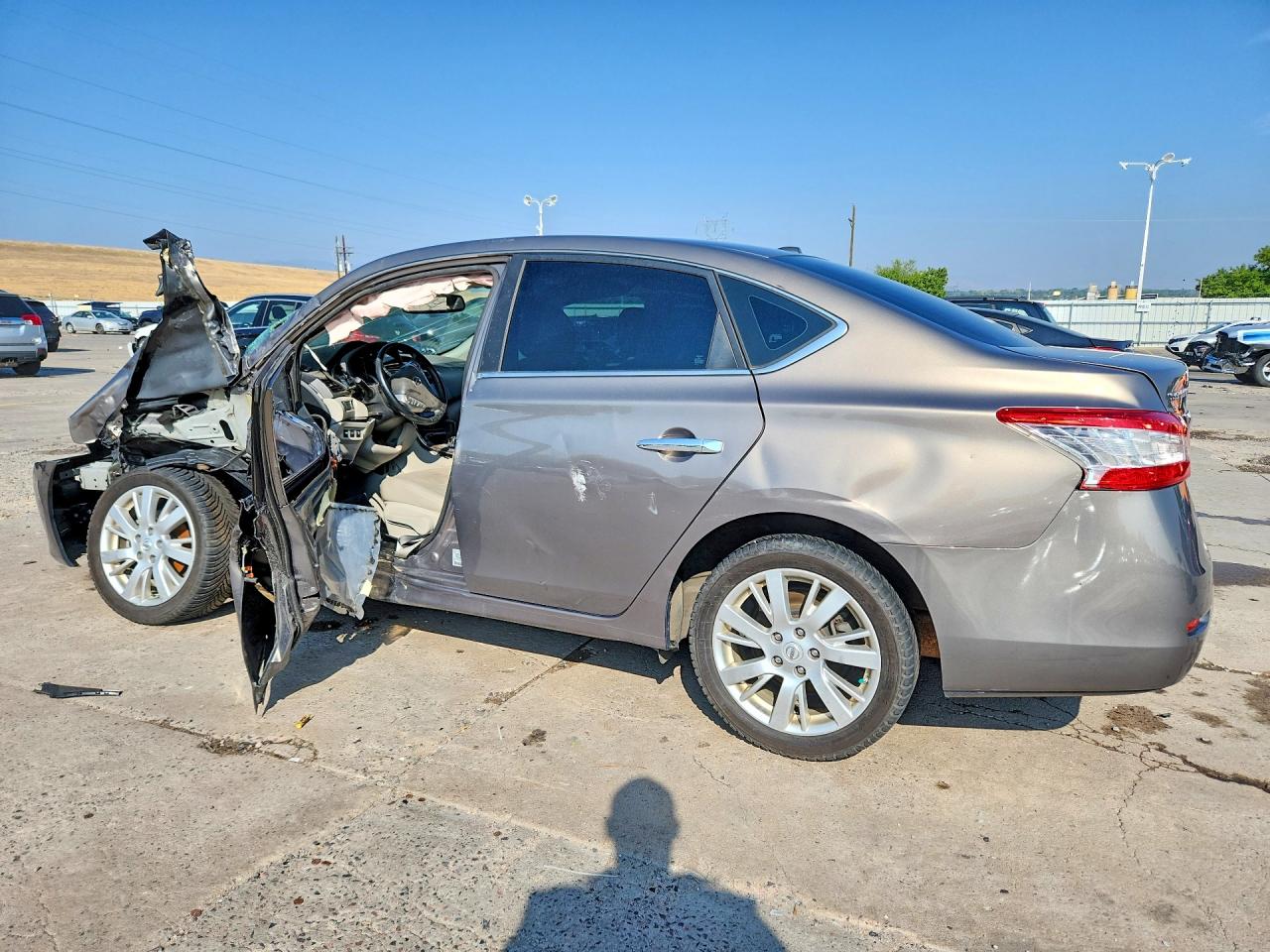 2015 Nissan Sentra Sl Серый vin: 3N1AB7APXFY240144