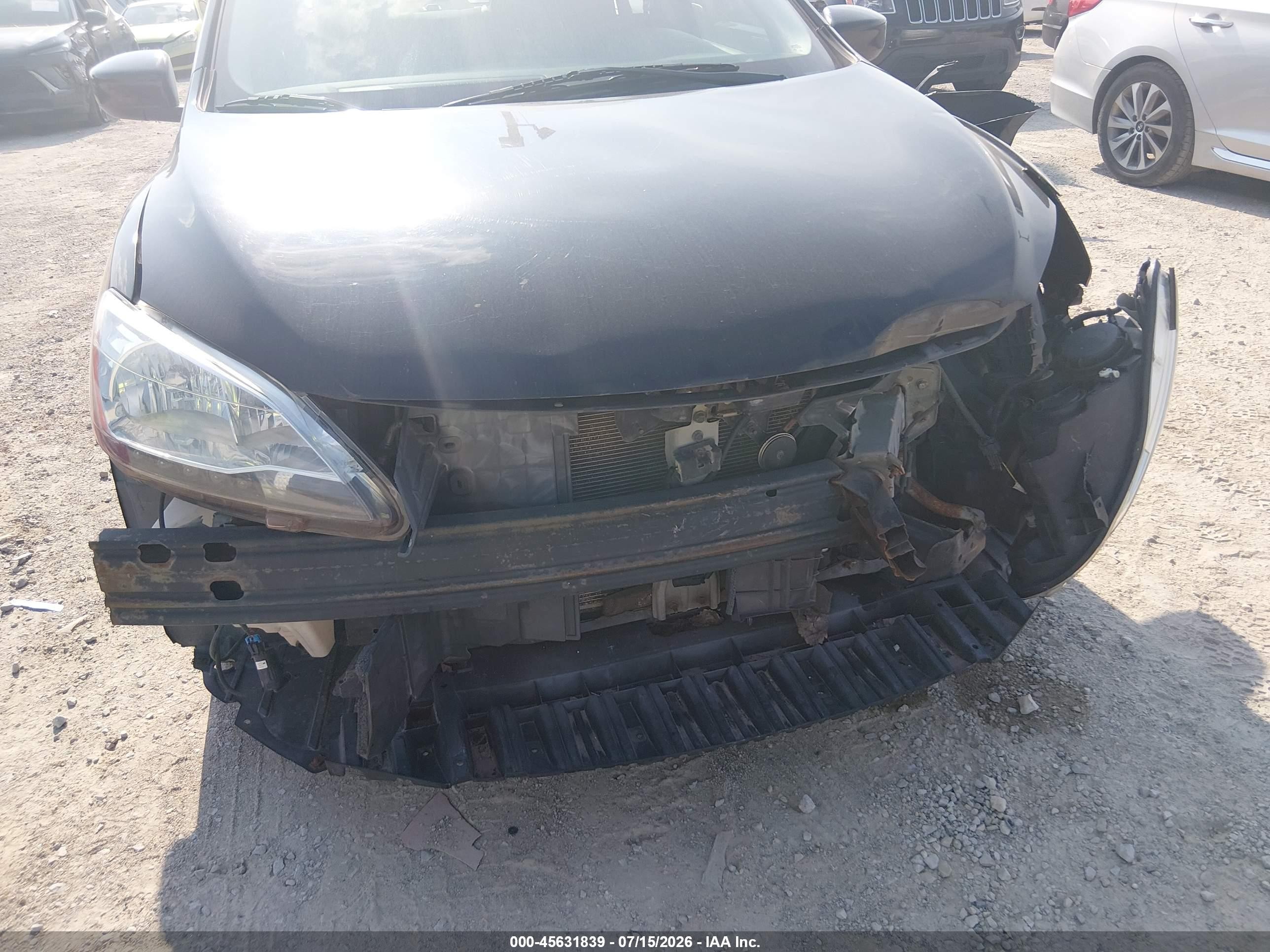 2015 Nissan Sentra S Black vin: 3N1AB7APXFY242721