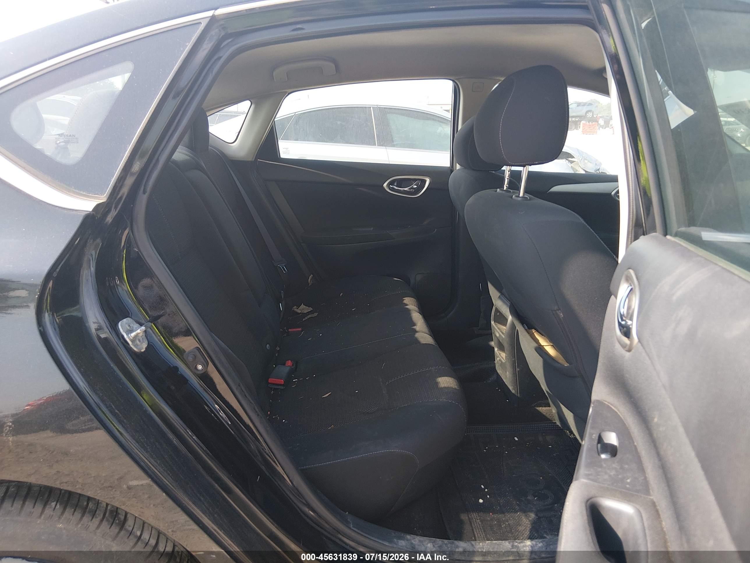 2015 Nissan Sentra S Black vin: 3N1AB7APXFY242721