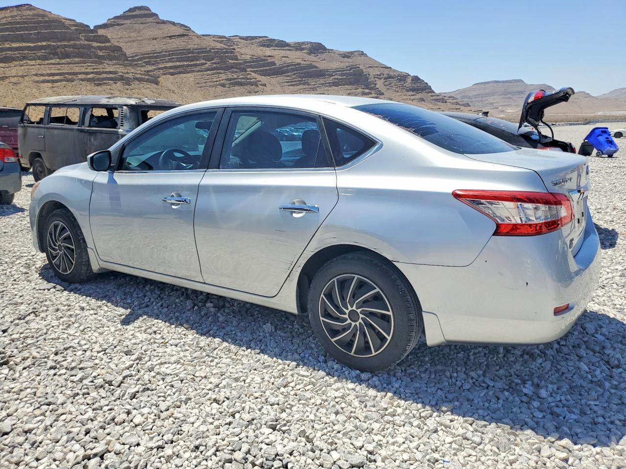 2015 Nissan Sentra S Silver vin: 3N1AB7APXFY244047