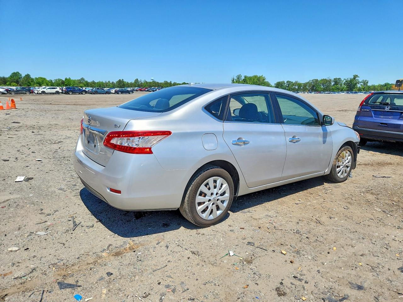 2015 Nissan Sentra Sv Silver vin: 3N1AB7APXFY248955