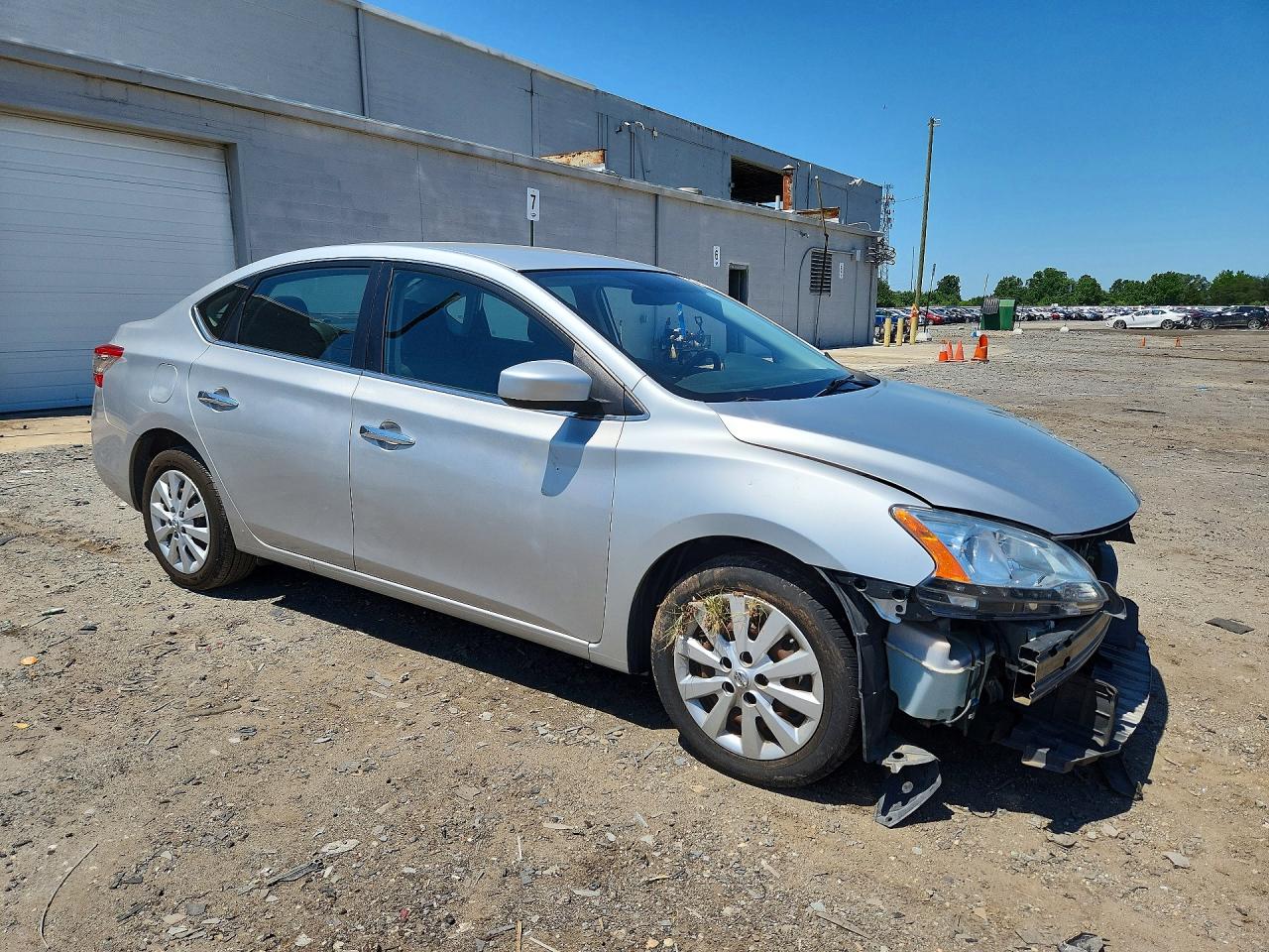 2015 Nissan Sentra Sv Silver vin: 3N1AB7APXFY248955