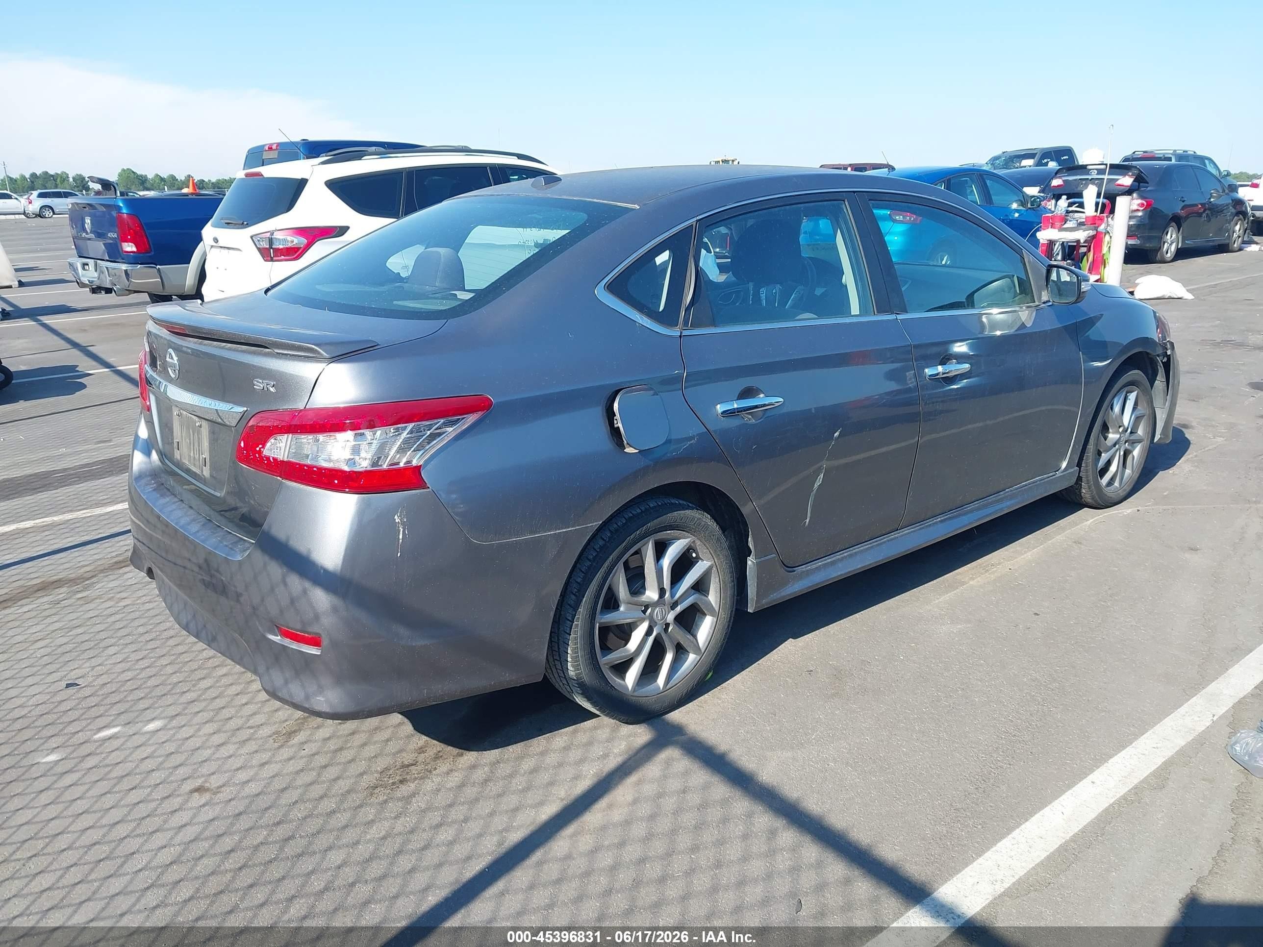 2015 Nissan Sentra Sr Gray vin: 3N1AB7APXFY249555