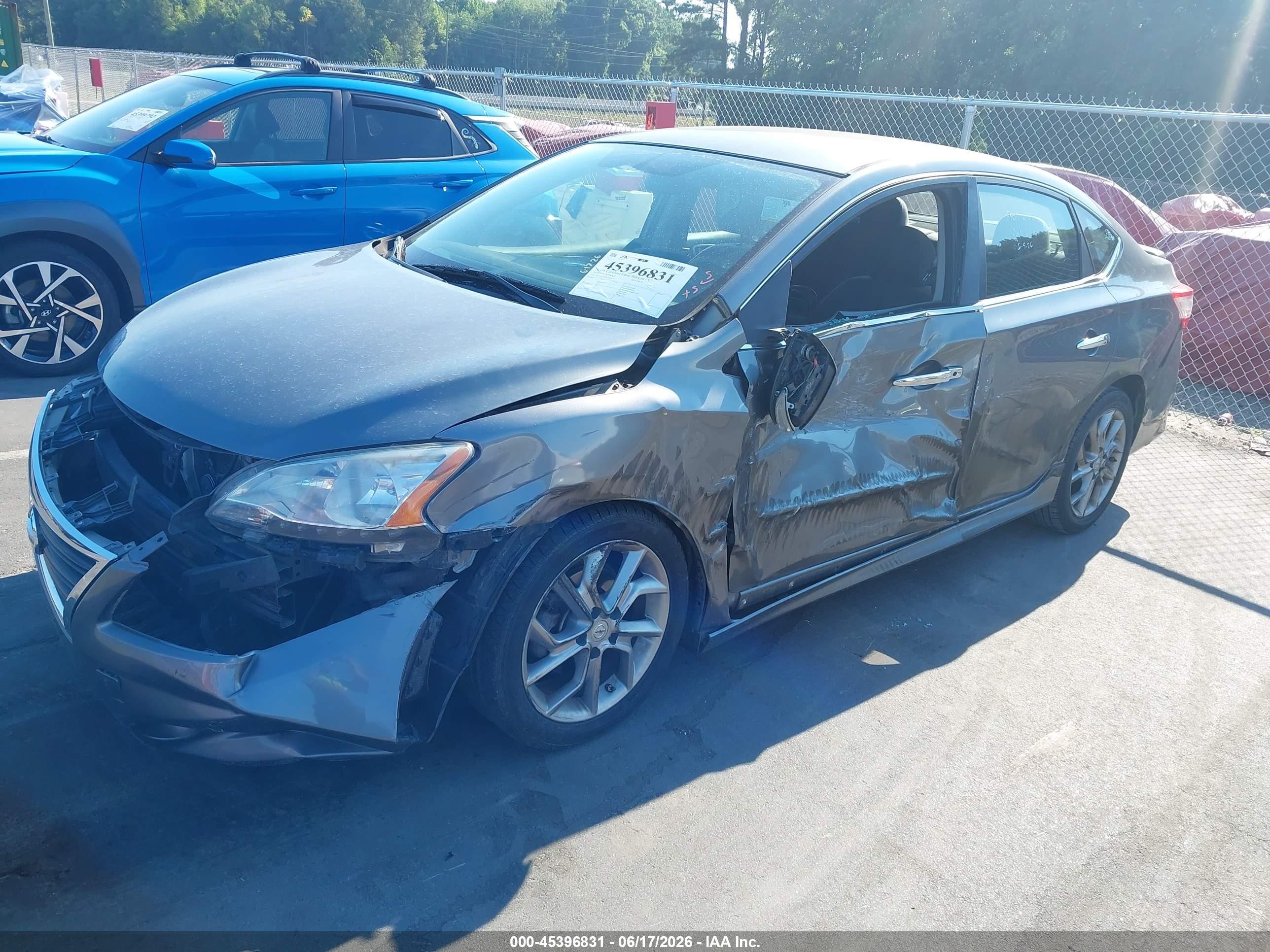 2015 Nissan Sentra Sr Gray vin: 3N1AB7APXFY249555