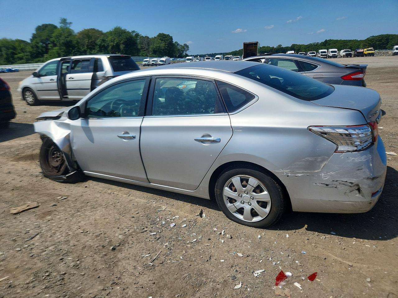 2015 Nissan Sentra S Silver vin: 3N1AB7APXFY252536