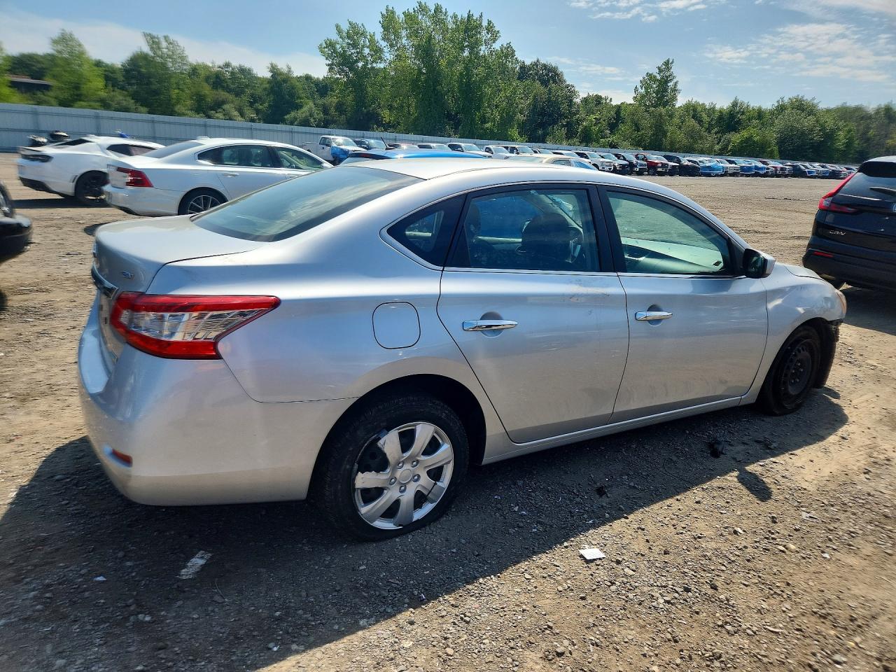 2015 Nissan Sentra S Silver vin: 3N1AB7APXFY252536