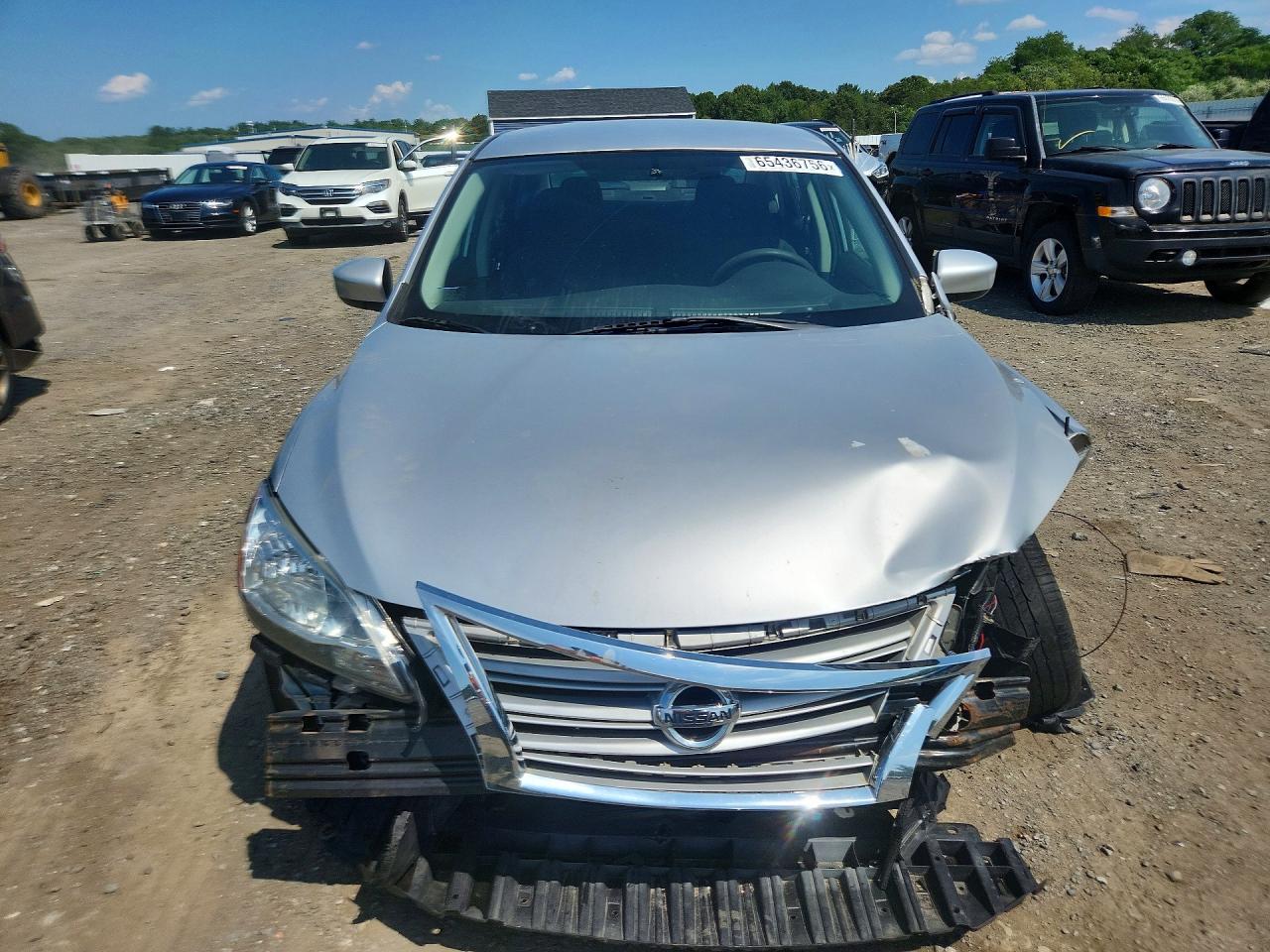 2015 Nissan Sentra S Silver vin: 3N1AB7APXFY252536