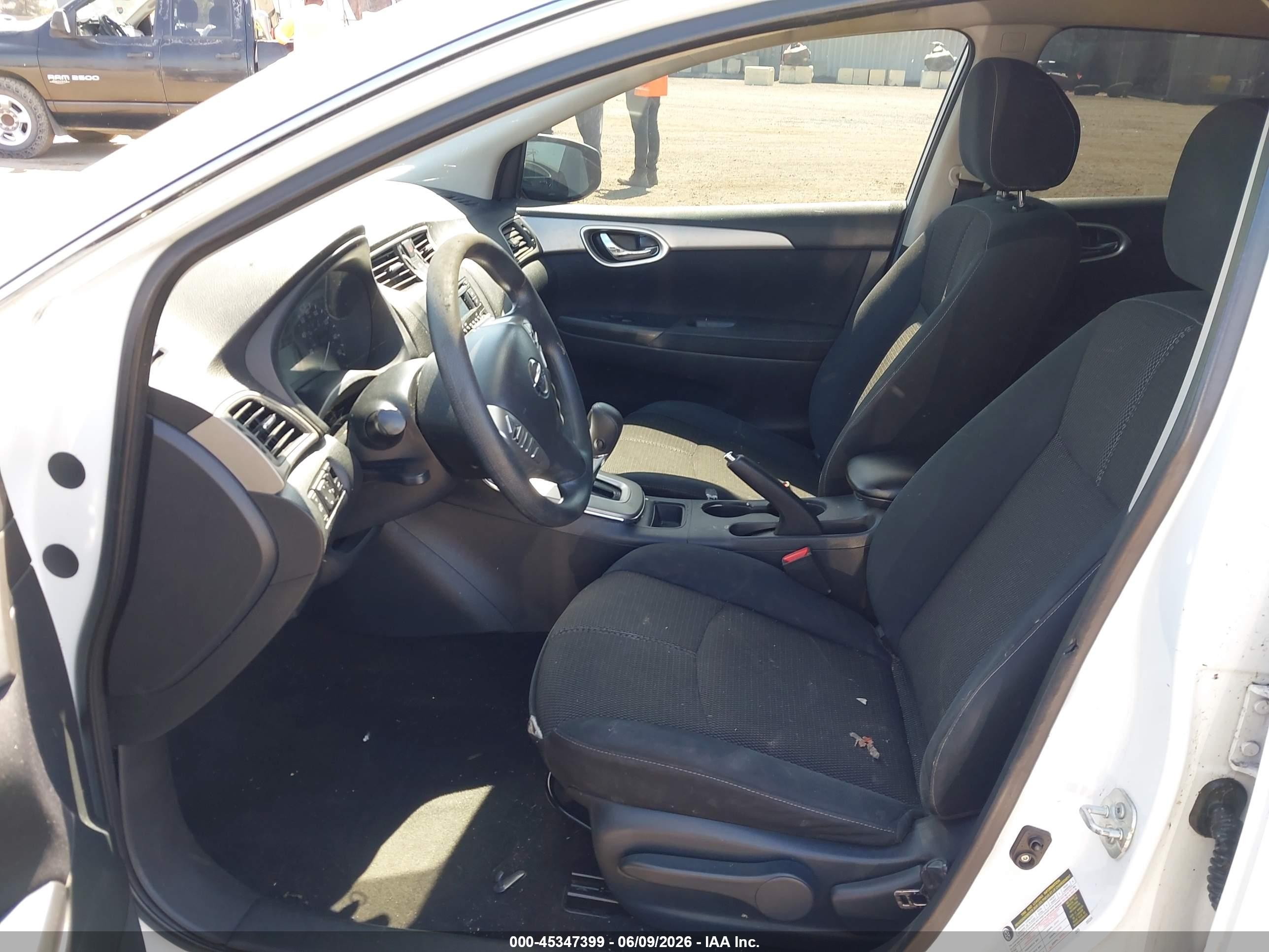 2015 Nissan Sentra S White vin: 3N1AB7APXFY257462