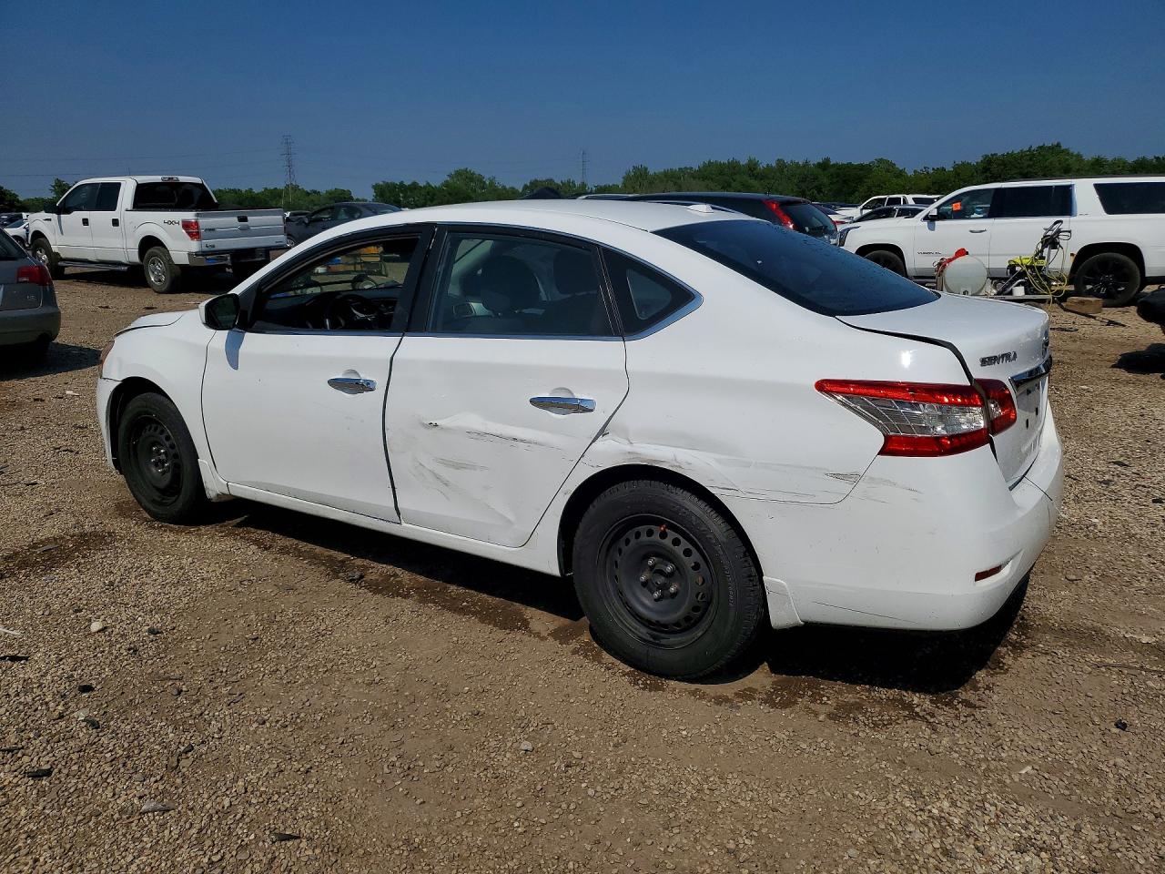2015 Nissan Sentra Sv White vin: 3N1AB7APXFY262676