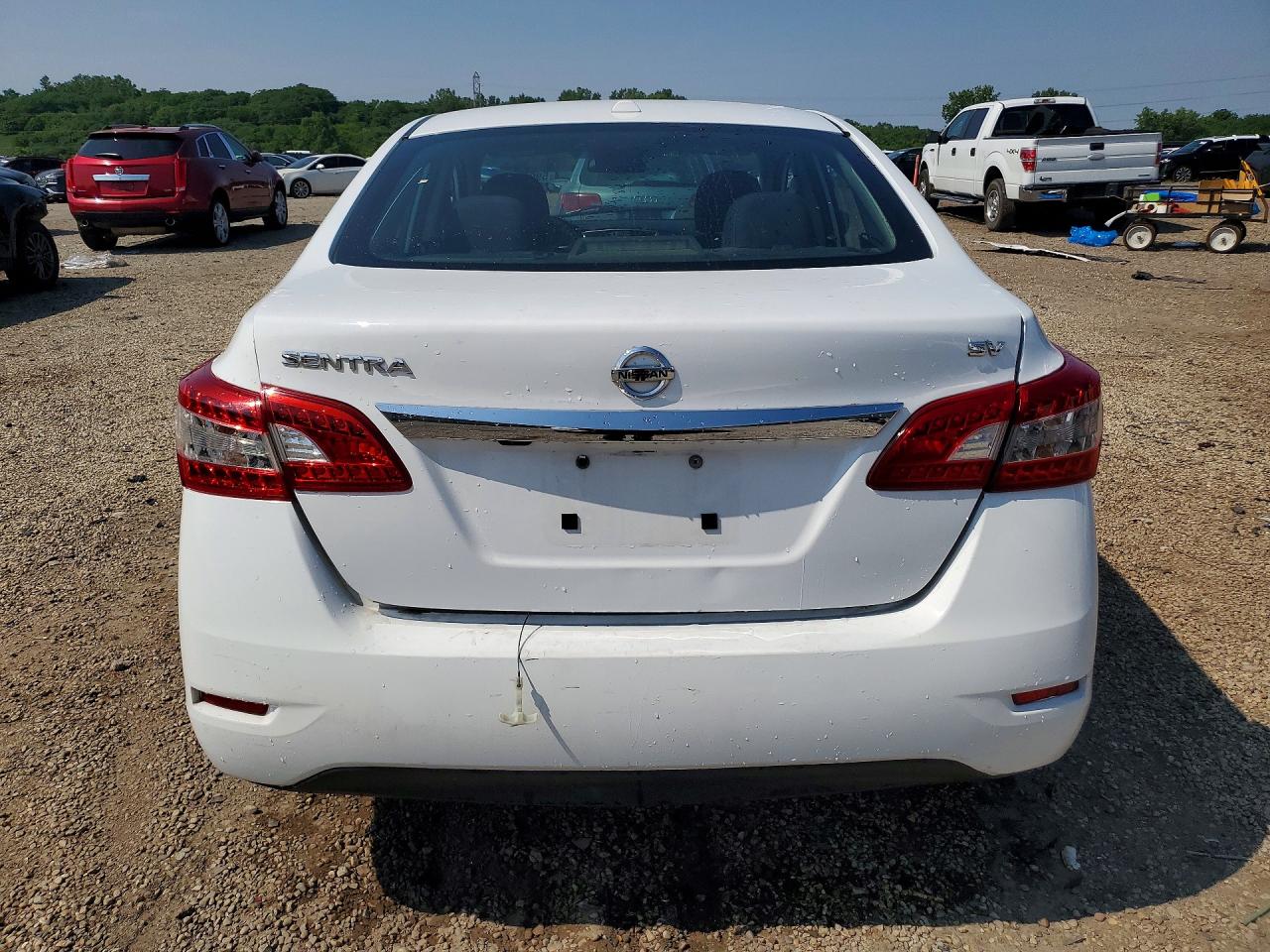 2015 Nissan Sentra Sv White vin: 3N1AB7APXFY262676