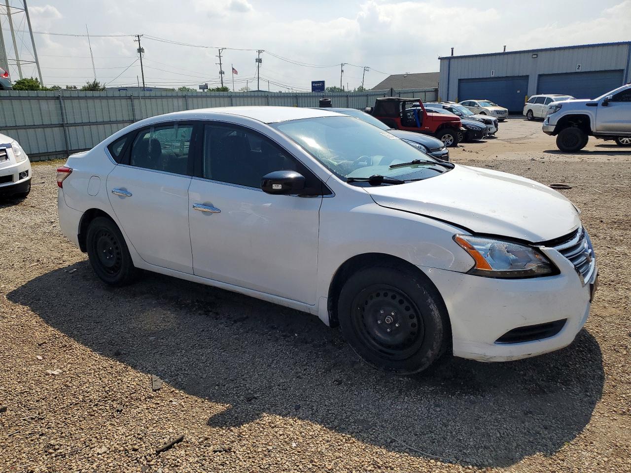 2015 Nissan Sentra Sv White vin: 3N1AB7APXFY262676
