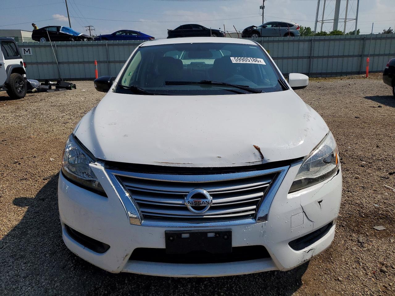 2015 Nissan Sentra Sv White vin: 3N1AB7APXFY262676
