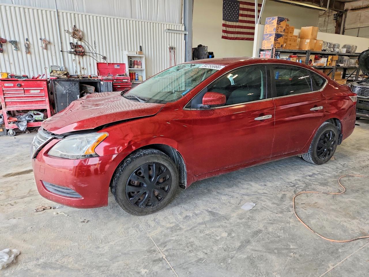 2015 Nissan Sentra Sv Red vin: 3N1AB7APXFY263262