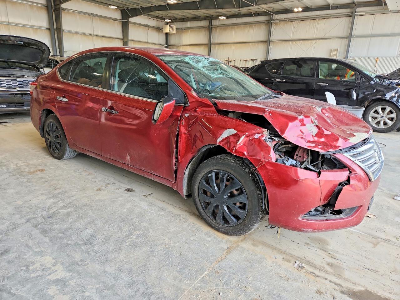2015 Nissan Sentra Sv Red vin: 3N1AB7APXFY263262