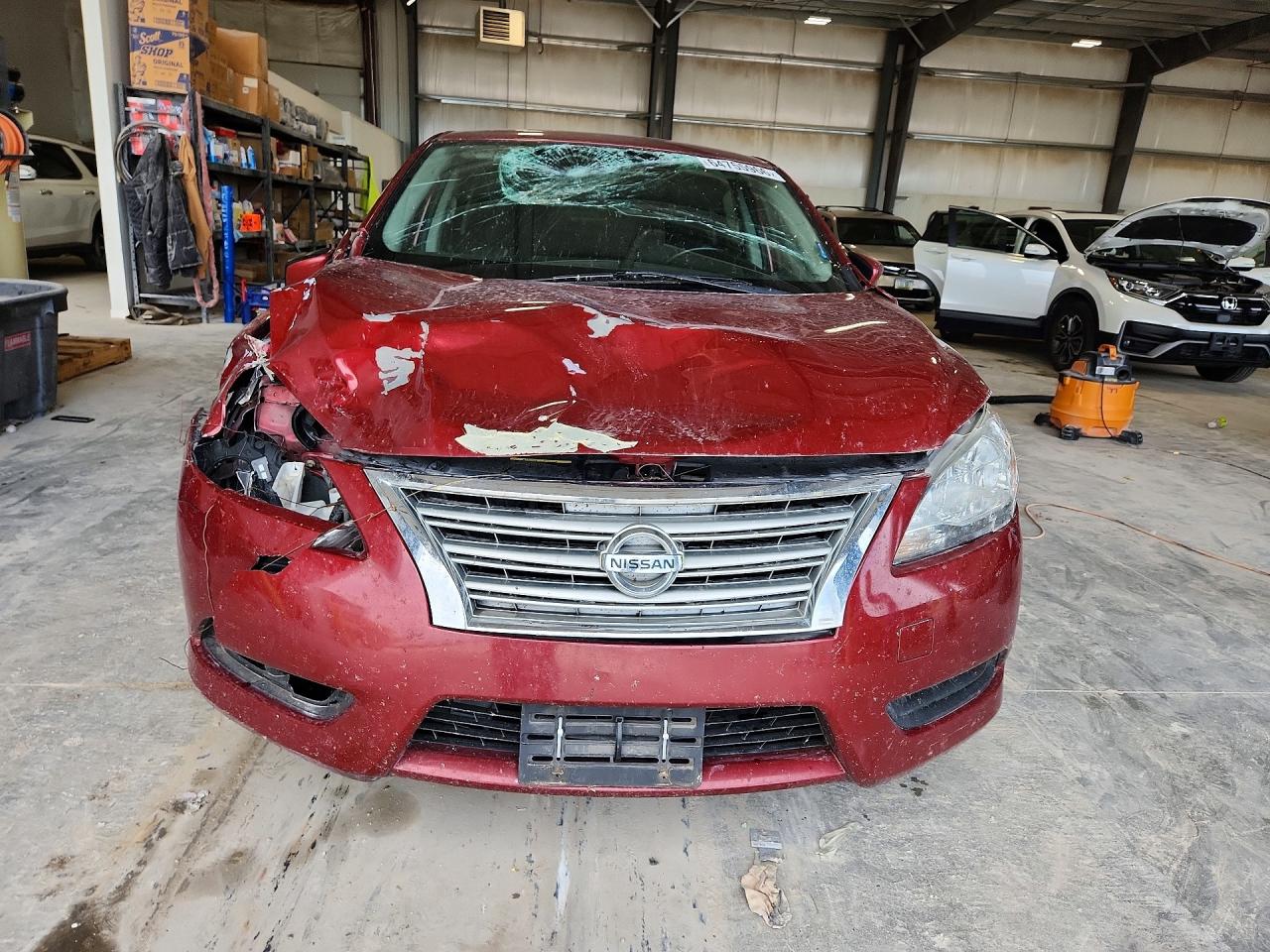 2015 Nissan Sentra Sv Red vin: 3N1AB7APXFY263262