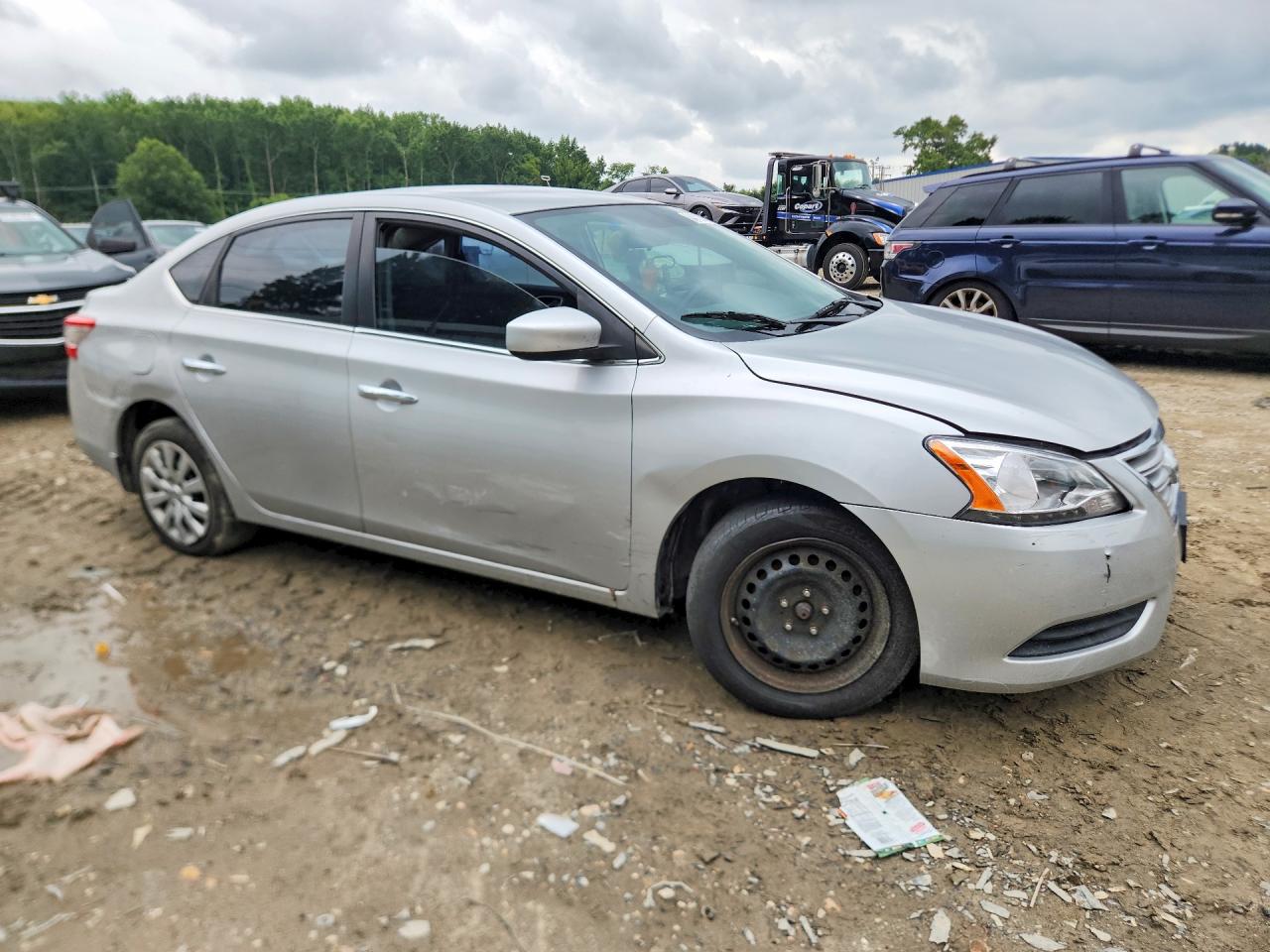 2015 Nissan Sentra S Silver vin: 3N1AB7APXFY263410