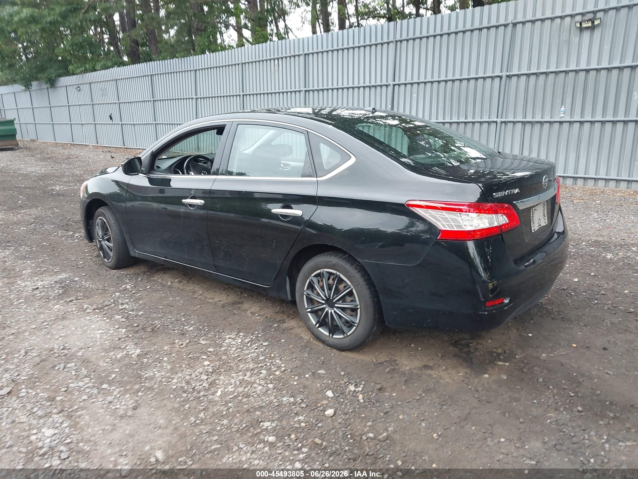2015 Nissan Sentra Sv Black vin: 3N1AB7APXFY263617