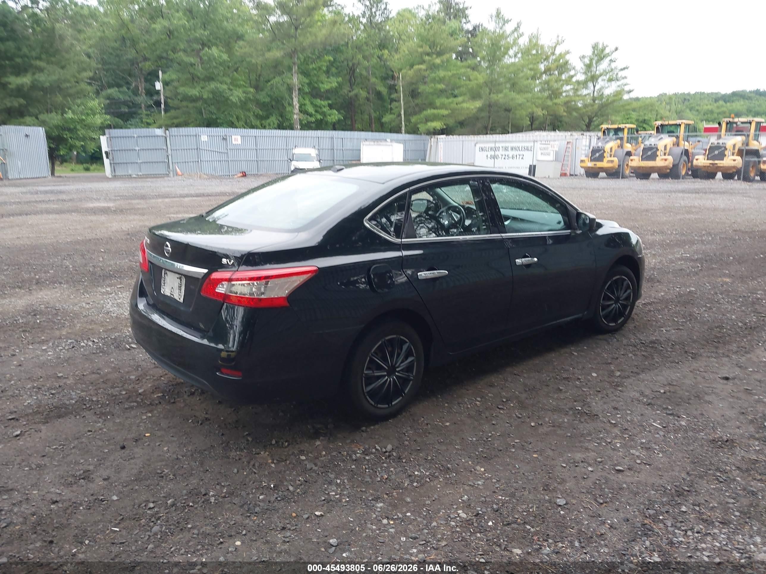 2015 Nissan Sentra Sv Black vin: 3N1AB7APXFY263617