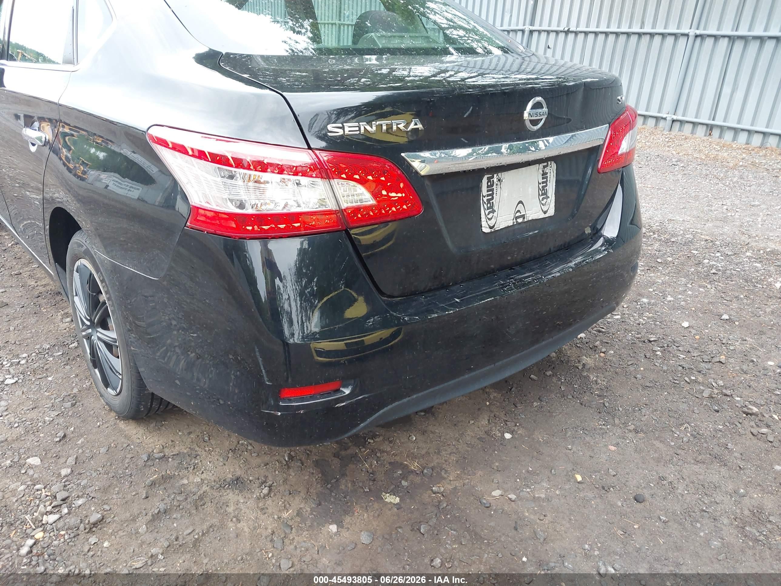 2015 Nissan Sentra Sv Black vin: 3N1AB7APXFY263617