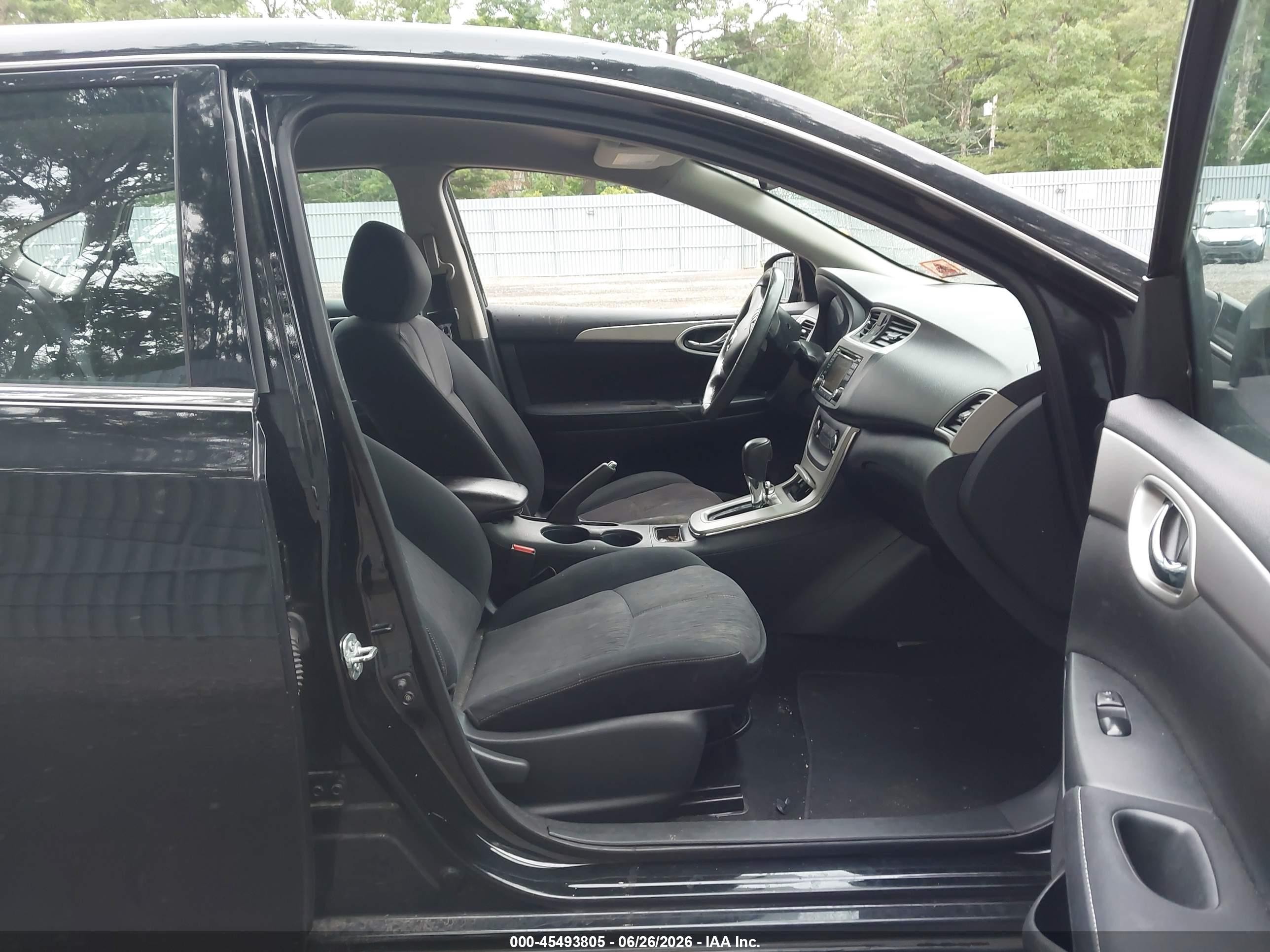 2015 Nissan Sentra Sv Black vin: 3N1AB7APXFY263617