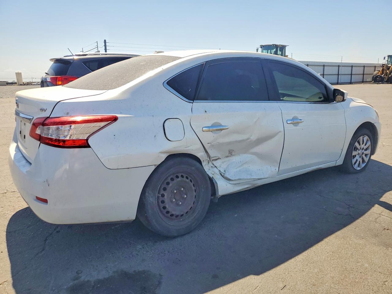 2015 Nissan Sentra Sv White vin: 3N1AB7APXFY274214