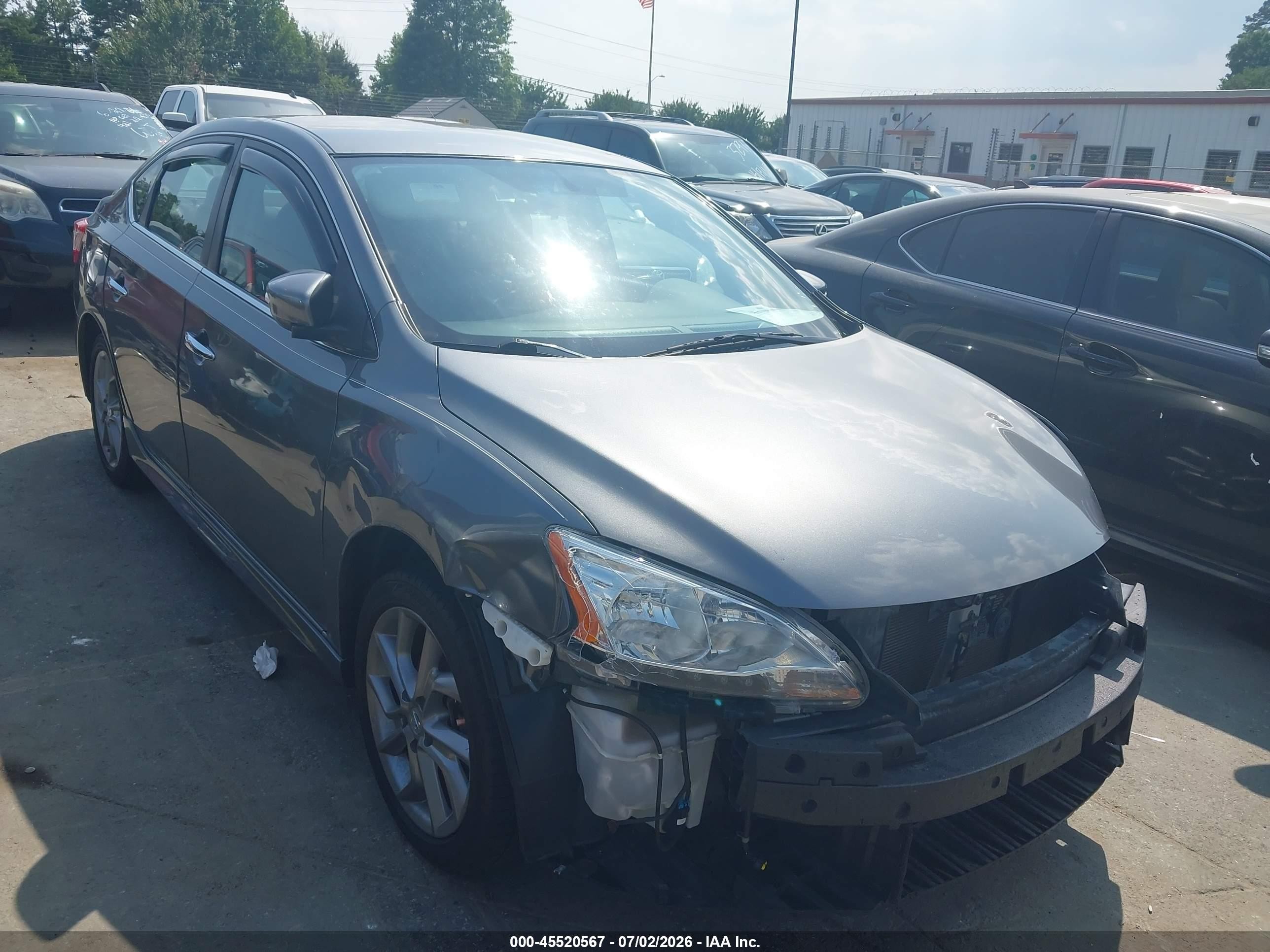 2015 Nissan Sentra Sr Gray vin: 3N1AB7APXFY284709