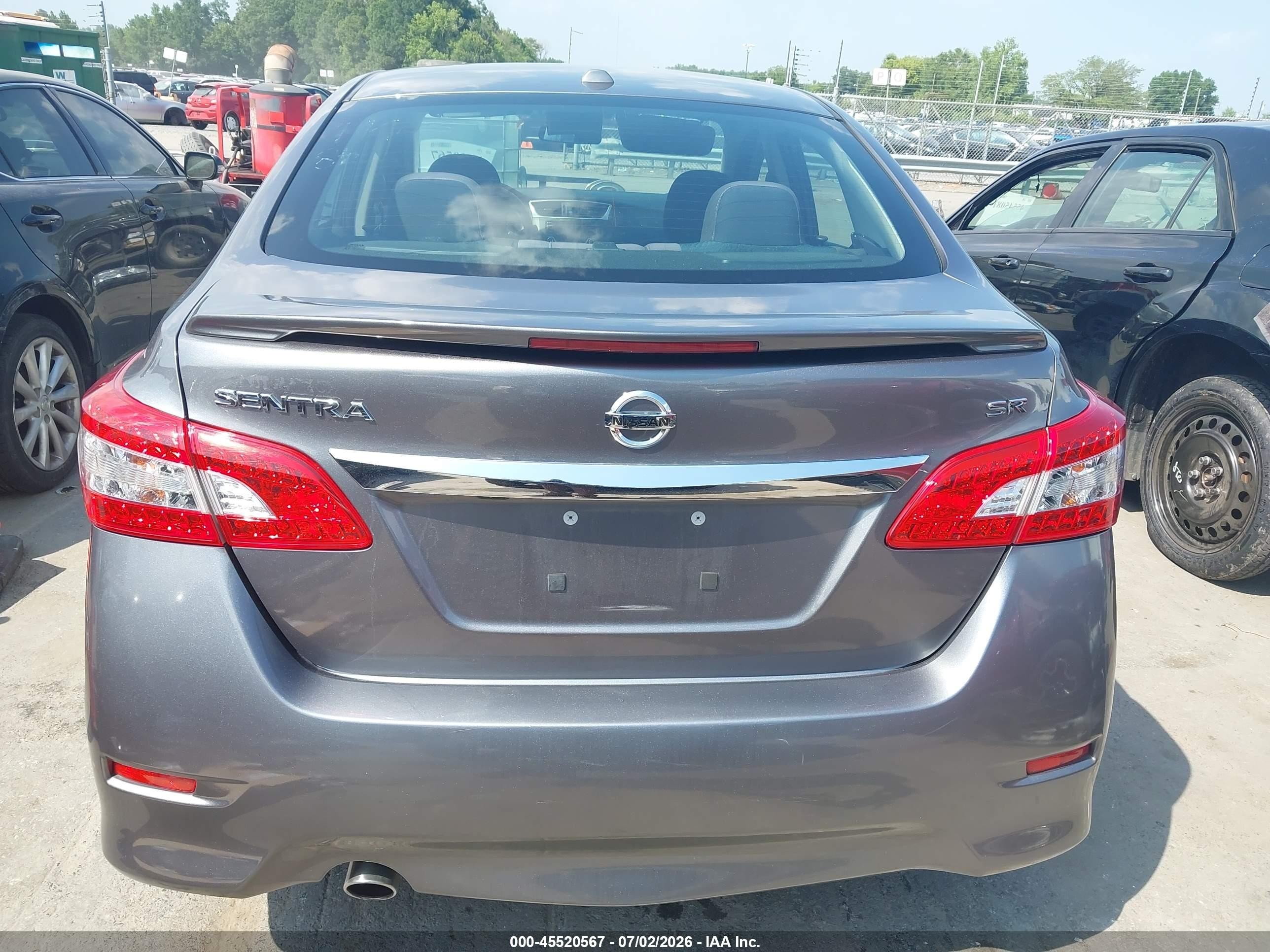2015 Nissan Sentra Sr Gray vin: 3N1AB7APXFY284709