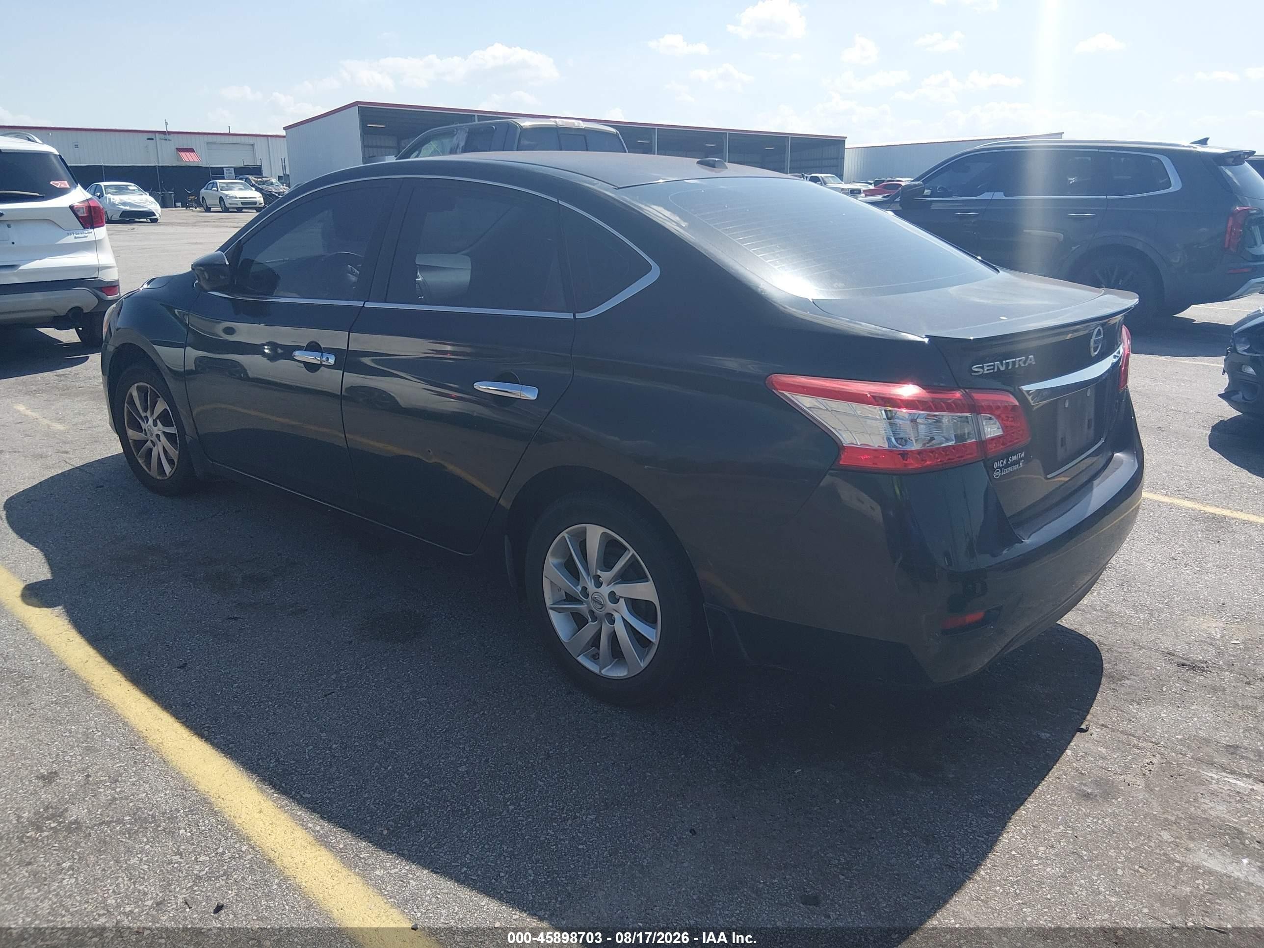 2015 Nissan Sentra Sv Black vin: 3N1AB7APXFY285195
