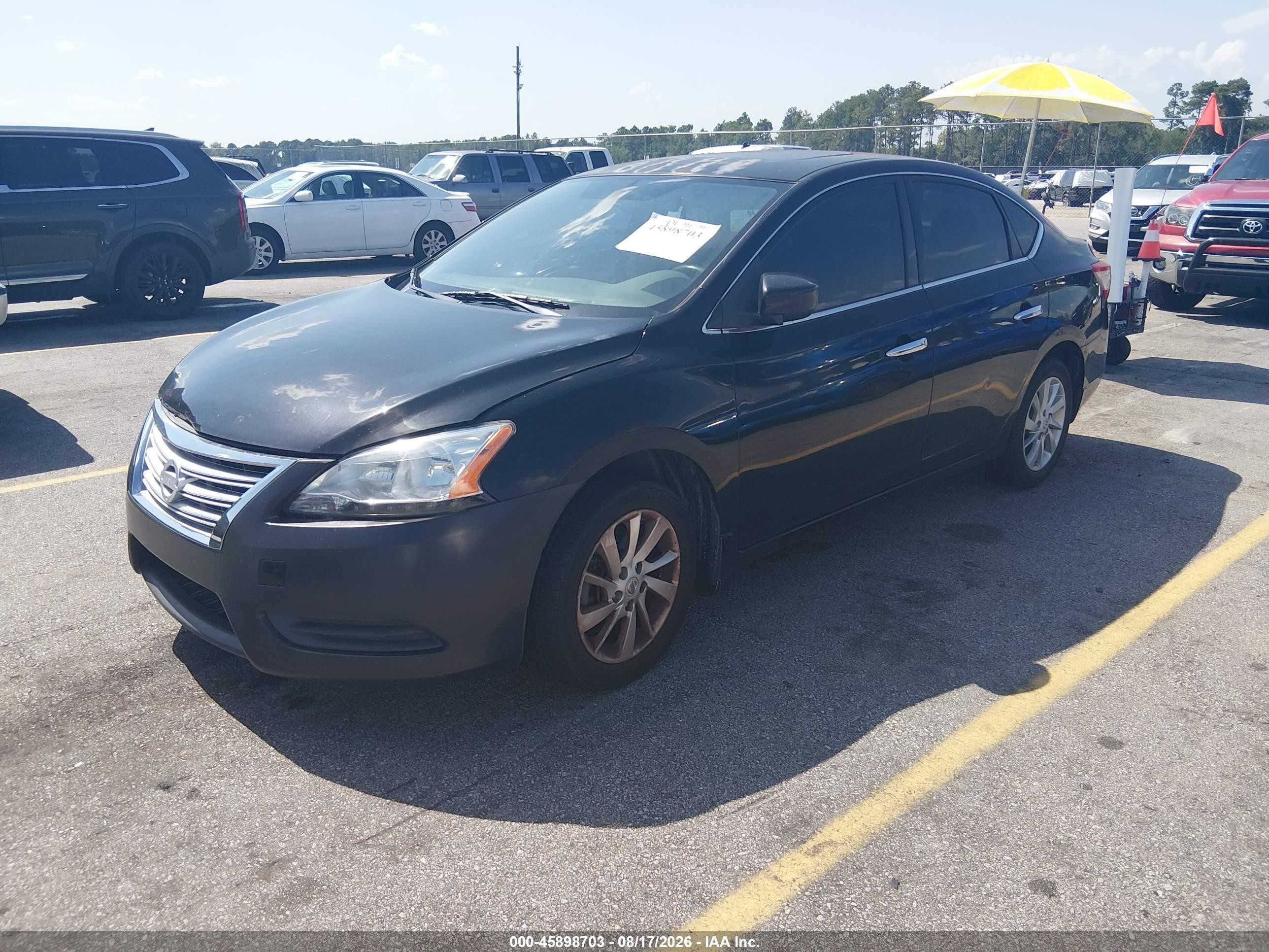 2015 Nissan Sentra Sv Black vin: 3N1AB7APXFY285195
