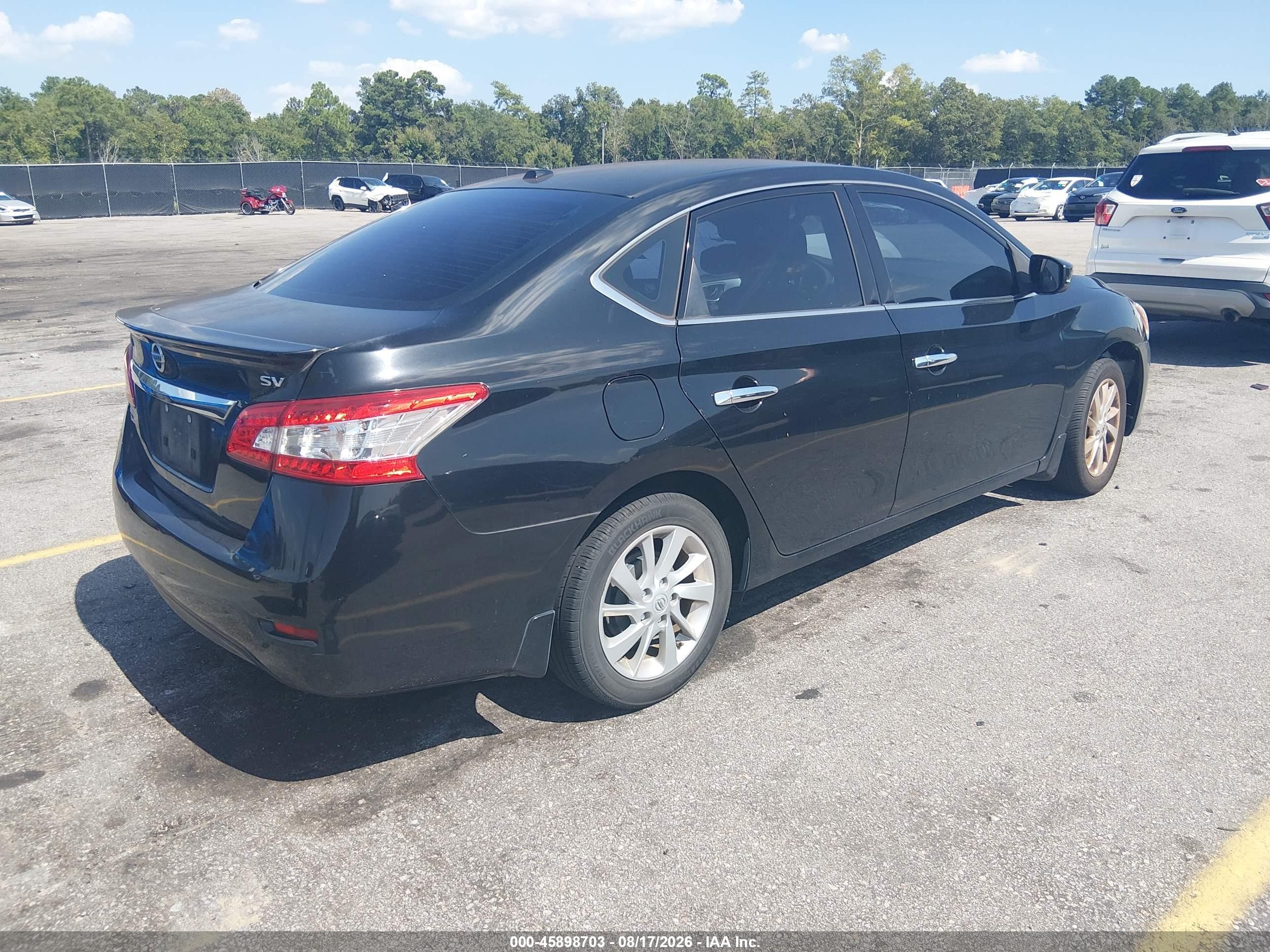 2015 Nissan Sentra Sv Black vin: 3N1AB7APXFY285195