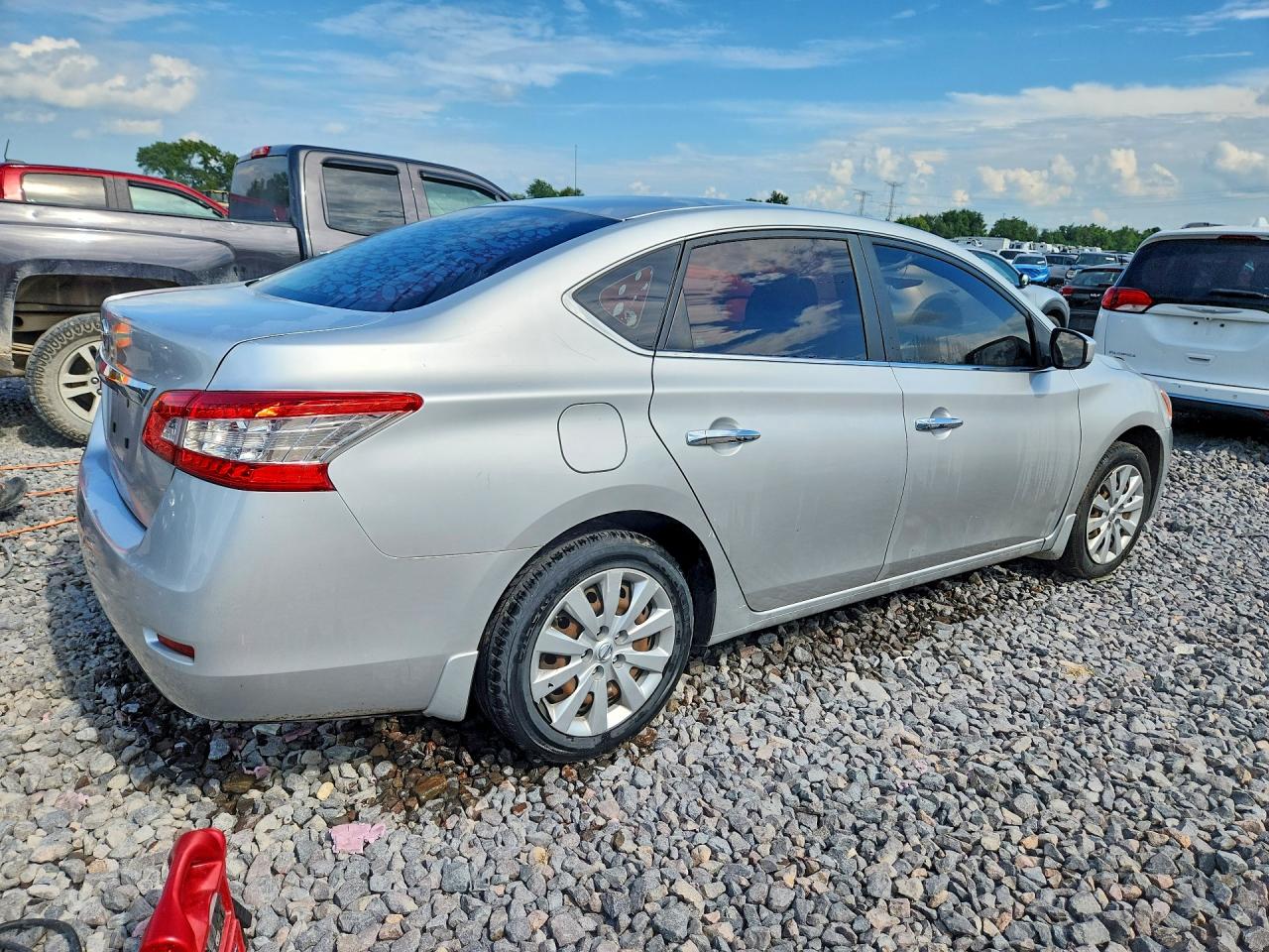 2015 Nissan Sentra S Silver vin: 3N1AB7APXFY285584