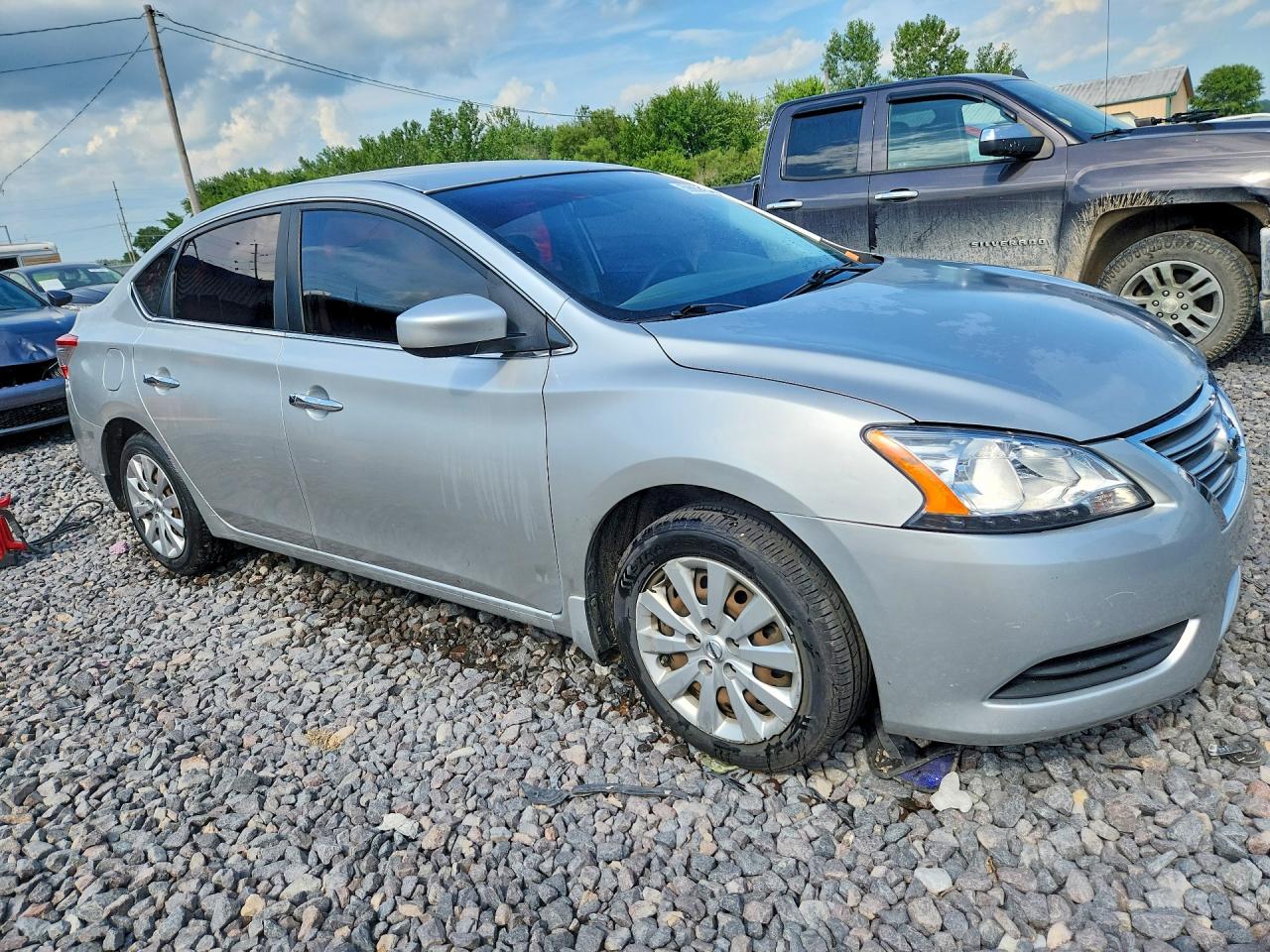 2015 Nissan Sentra S Silver vin: 3N1AB7APXFY285584