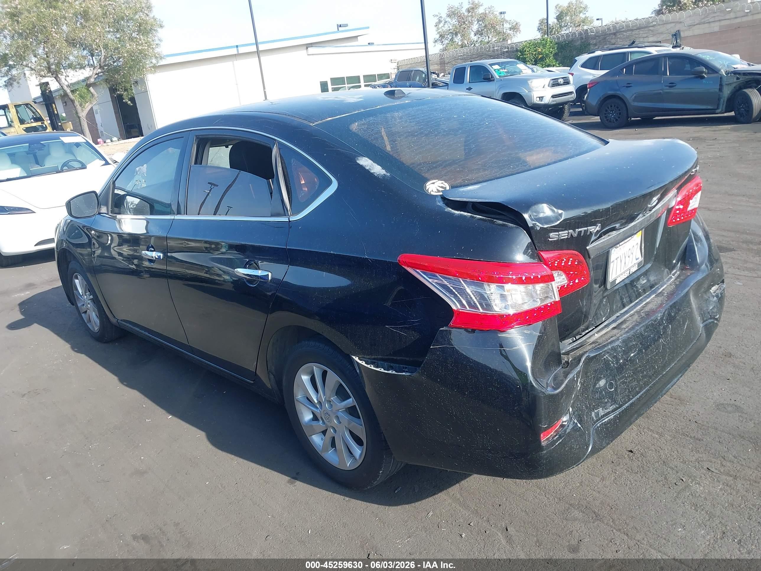 2015 Nissan Sentra Fe+ S/s/sl/sr/sv Black vin: 3N1AB7APXFY286895