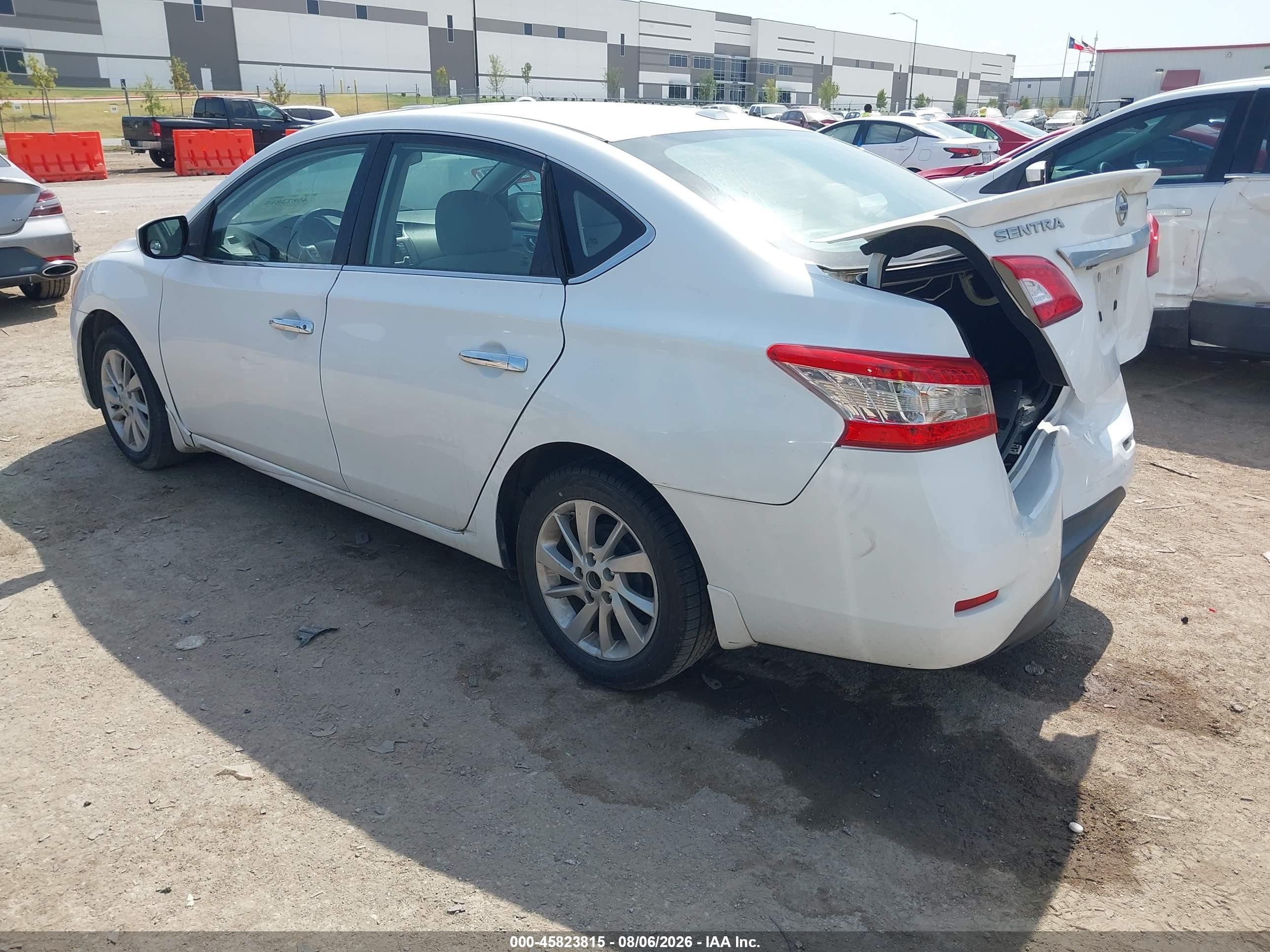 2015 Nissan Sentra Sv White vin: 3N1AB7APXFY296858