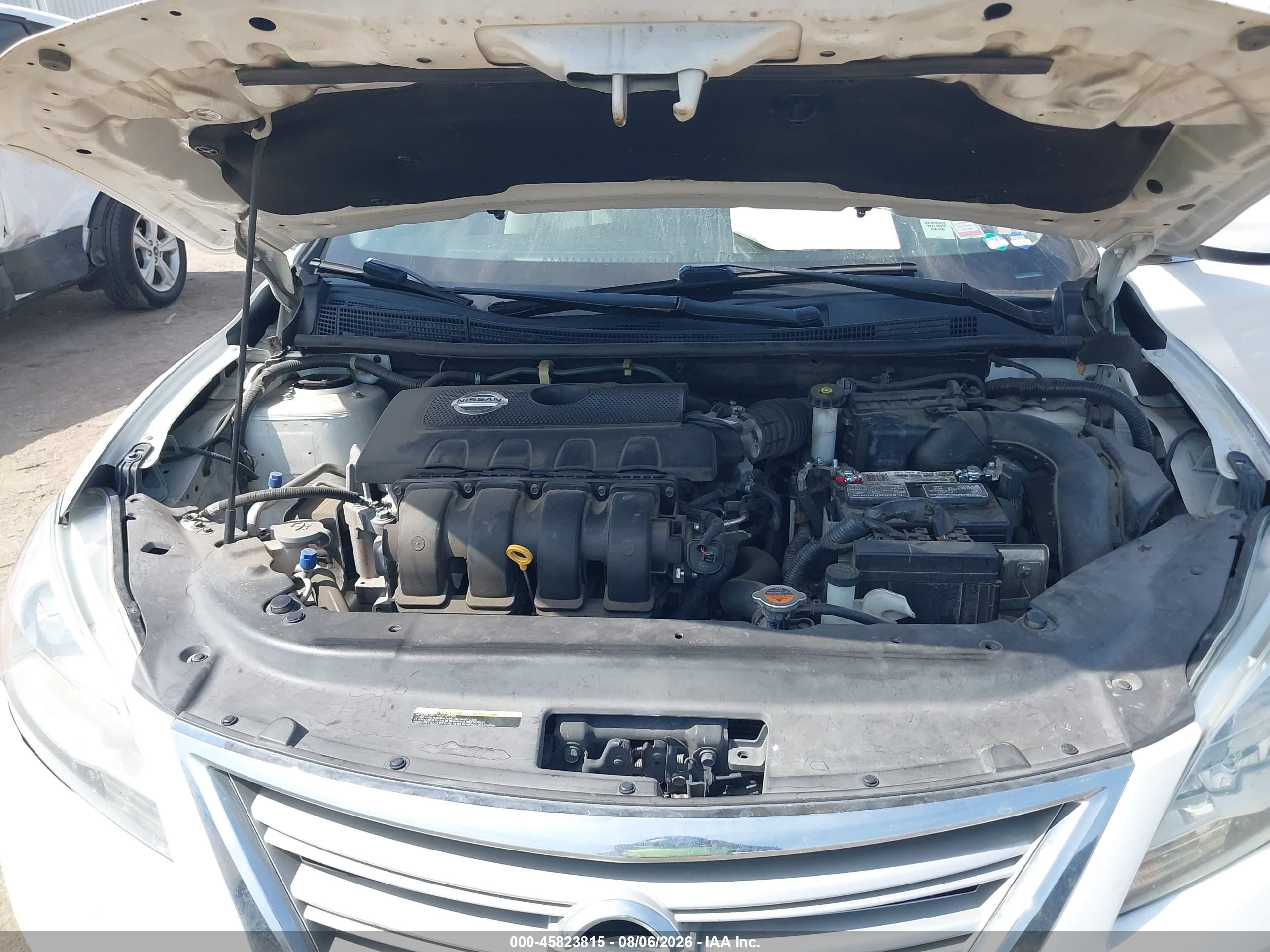 2015 Nissan Sentra Sv White vin: 3N1AB7APXFY296858