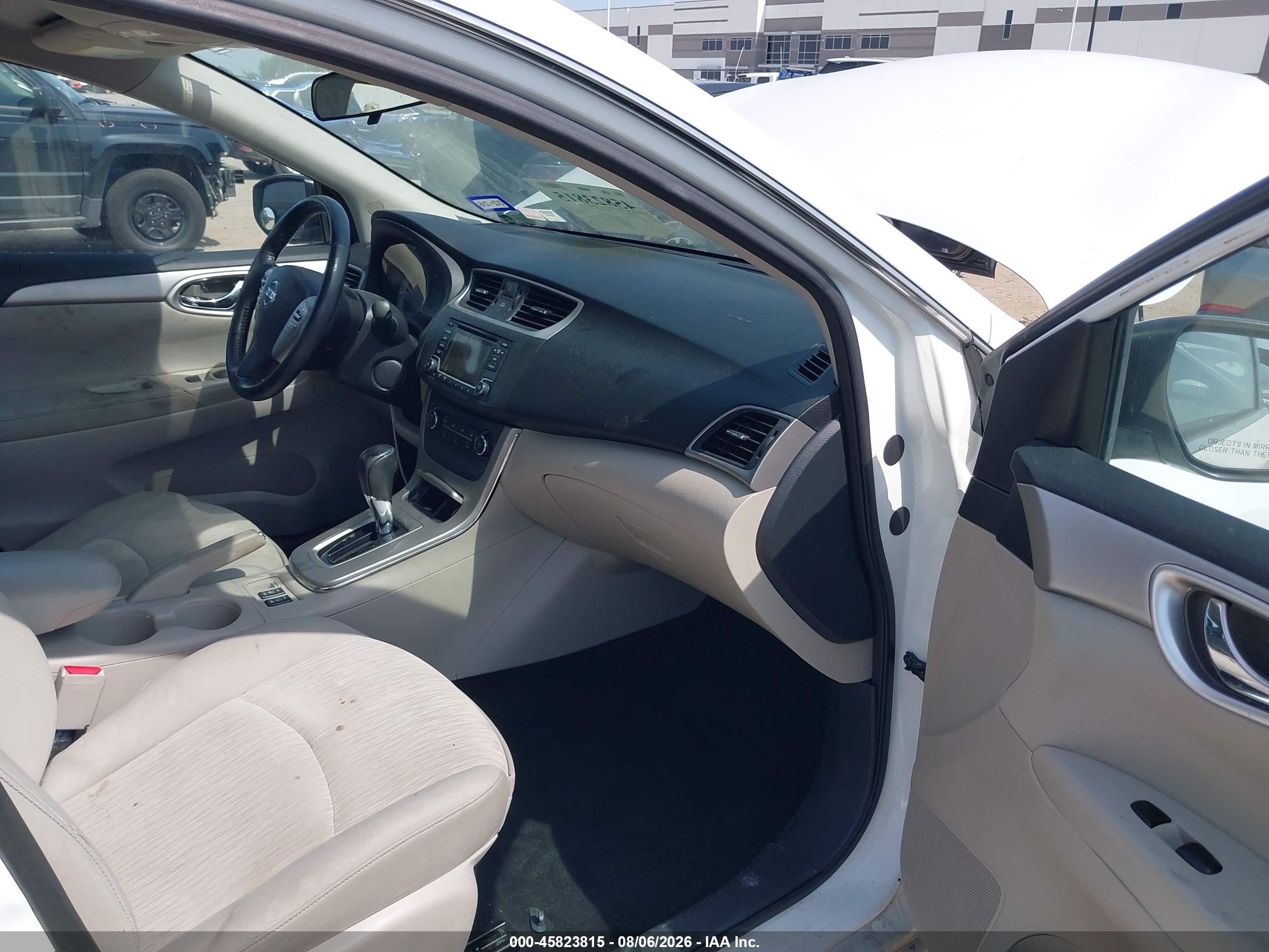 2015 Nissan Sentra Sv White vin: 3N1AB7APXFY296858