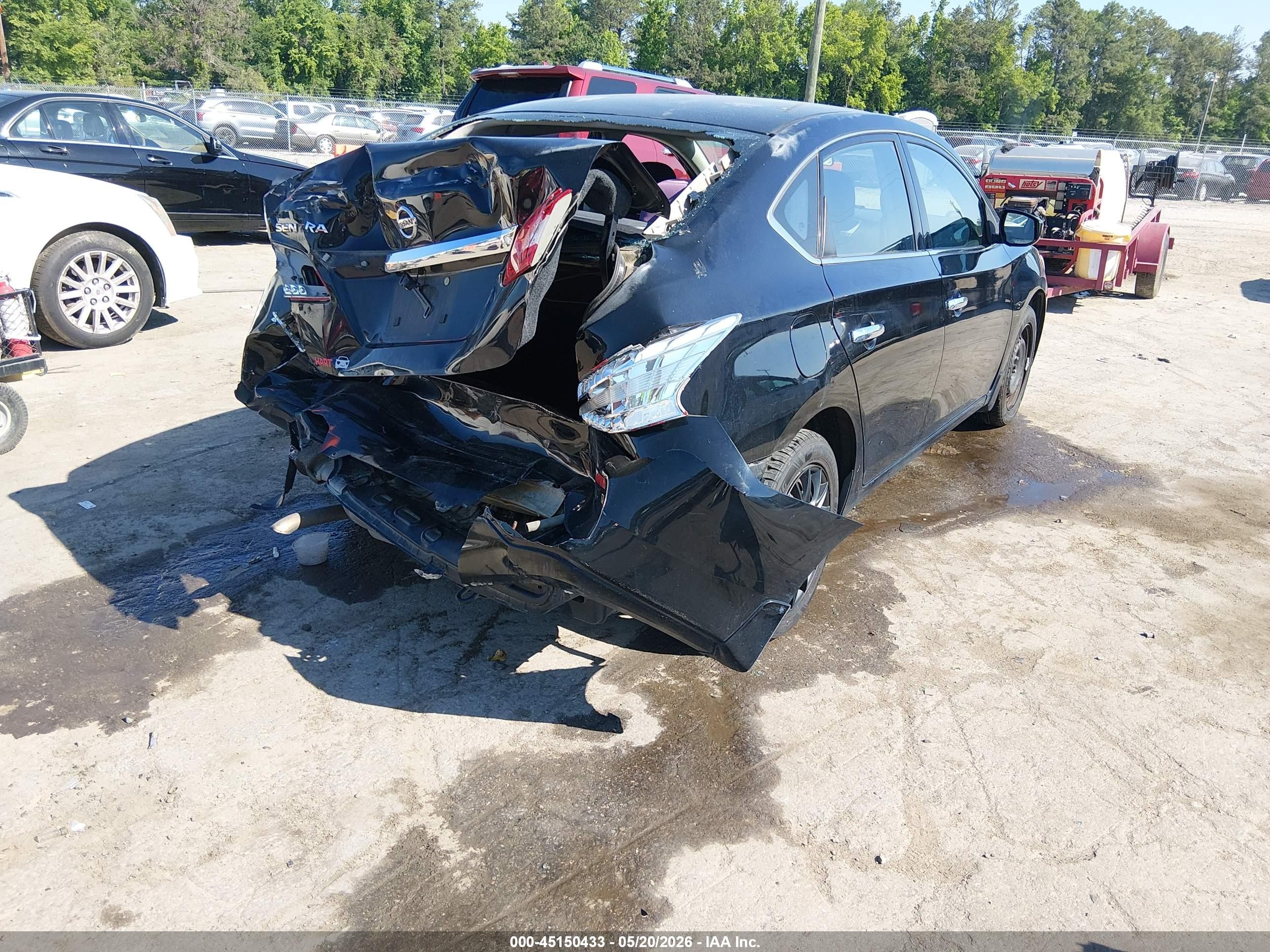 2015 Nissan Sentra S Black vin: 3N1AB7APXFY300374