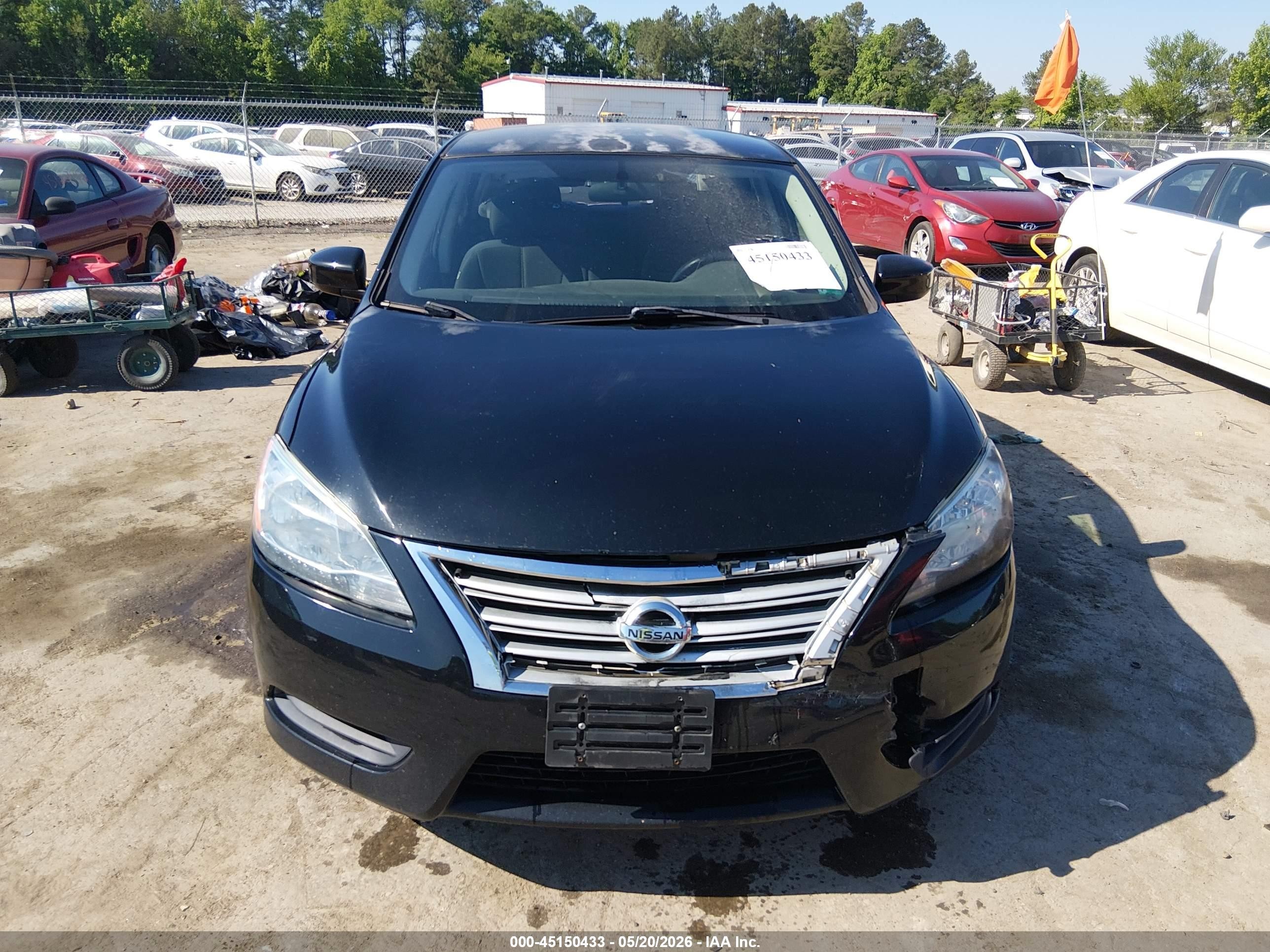 2015 Nissan Sentra S Black vin: 3N1AB7APXFY300374