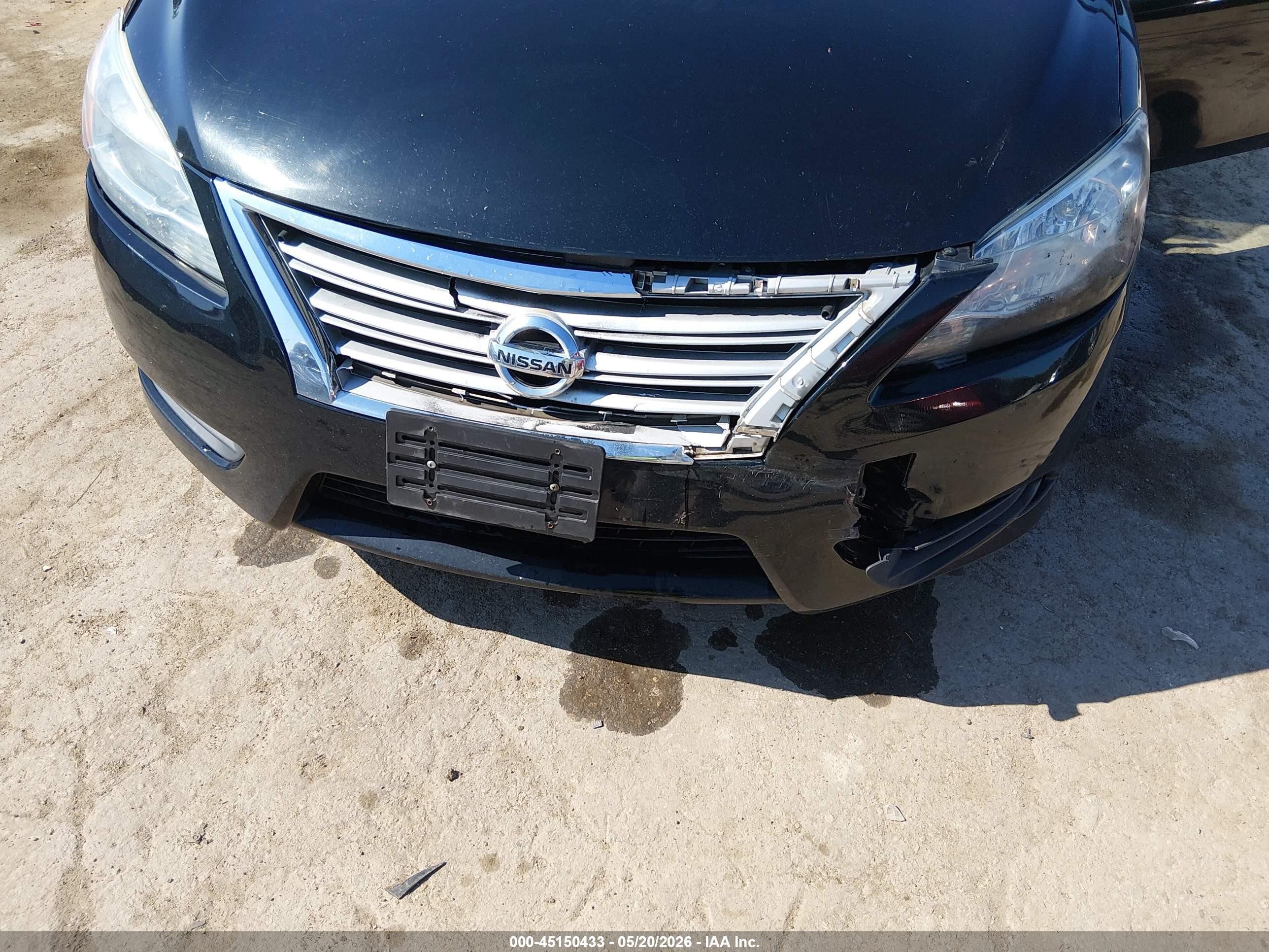 2015 Nissan Sentra S Black vin: 3N1AB7APXFY300374