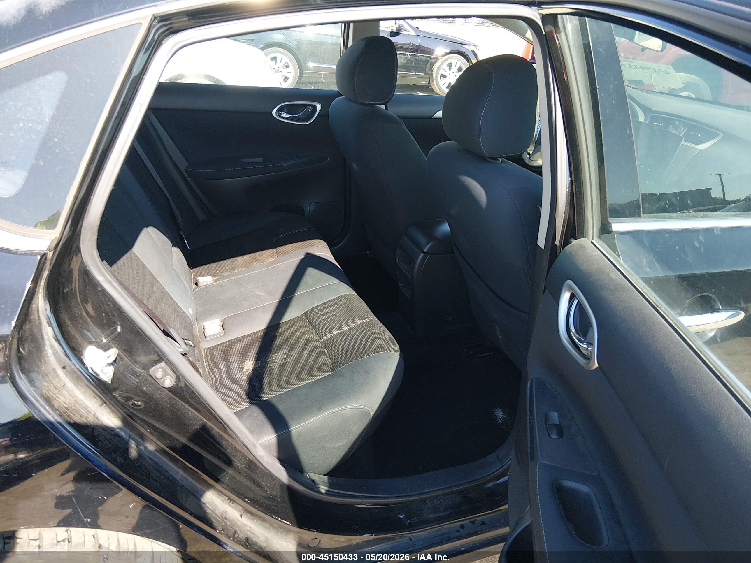 2015 Nissan Sentra S Black vin: 3N1AB7APXFY300374
