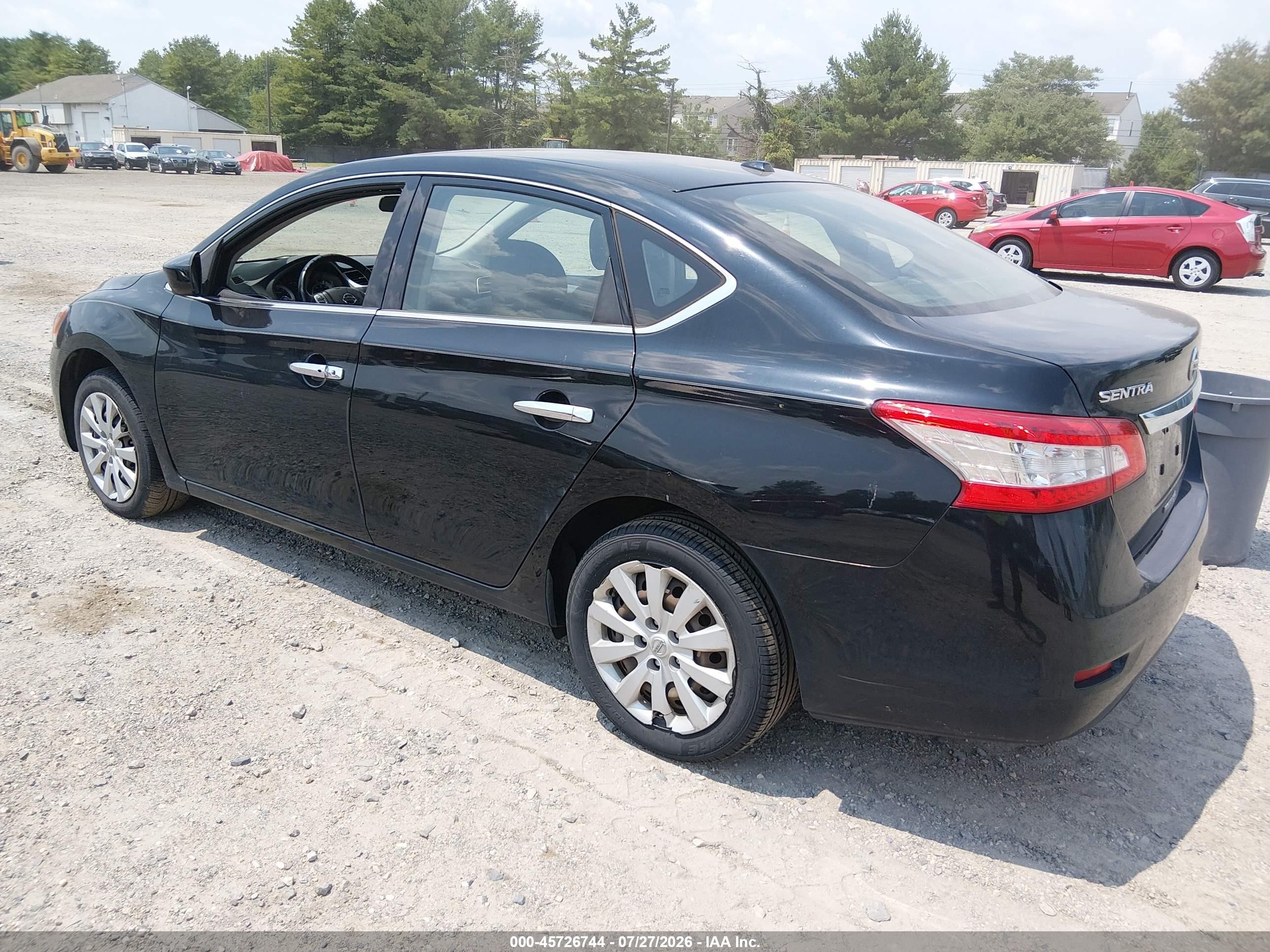 2015 Nissan Sentra Sv Black vin: 3N1AB7APXFY301198