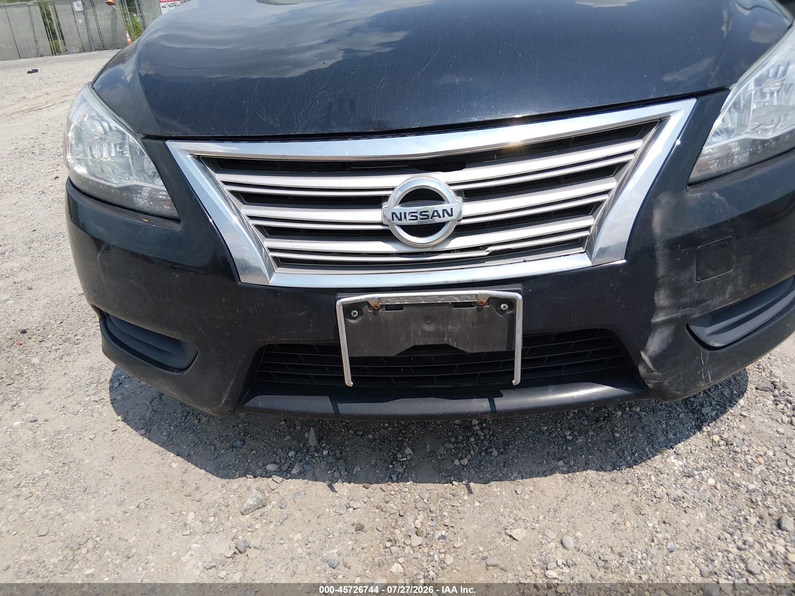 2015 Nissan Sentra Sv Black vin: 3N1AB7APXFY301198