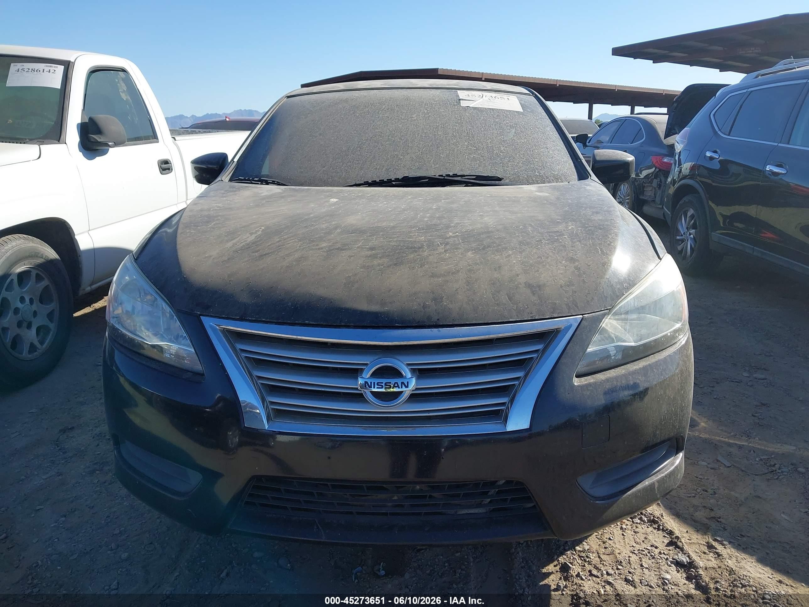 2015 Nissan Sentra S Black vin: 3N1AB7APXFY305381