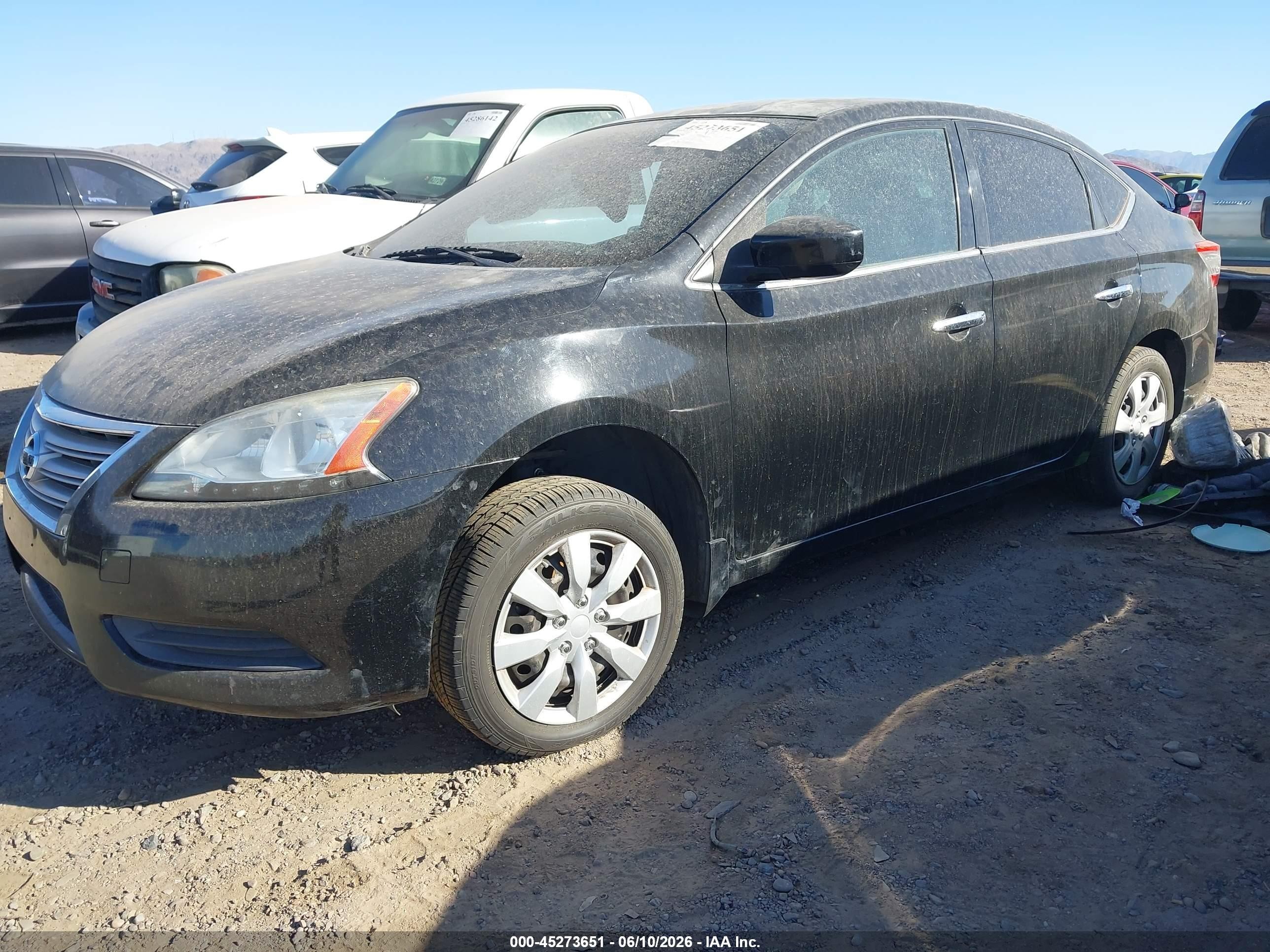 2015 Nissan Sentra S Black vin: 3N1AB7APXFY305381