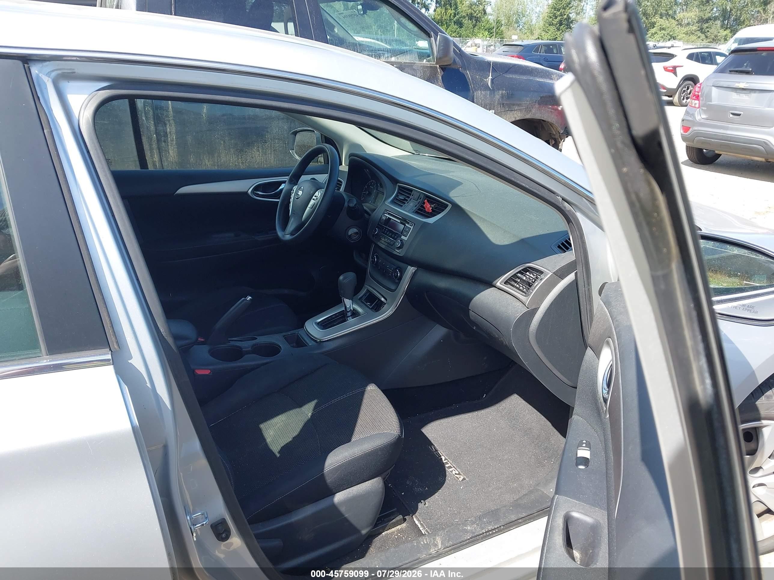 2015 Nissan Sentra S Silver vin: 3N1AB7APXFY305820